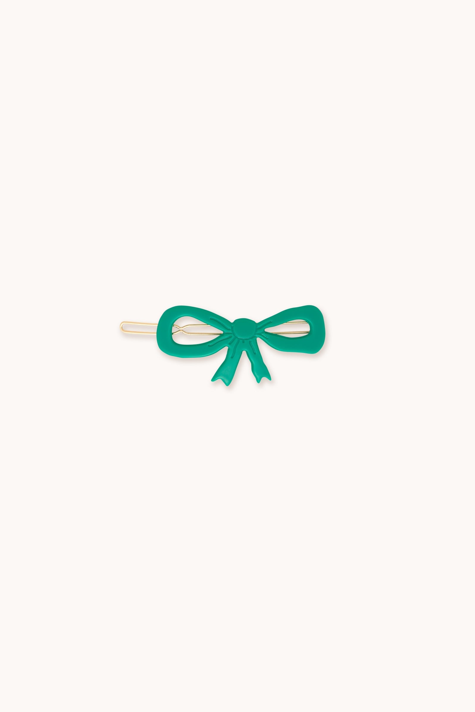 BOW BIG CLIP emerald
