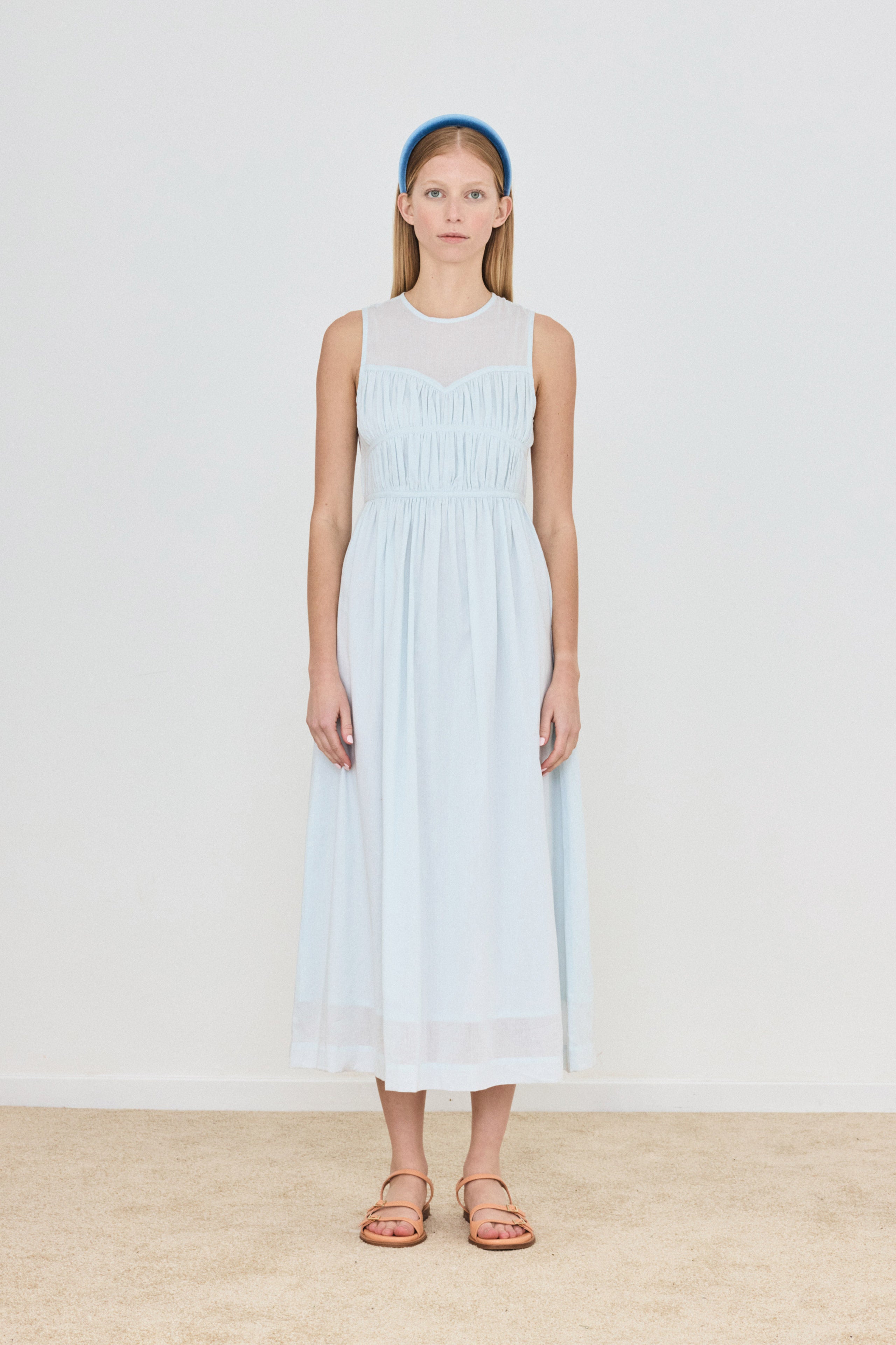 VESTIDO DE VOILE ice blue
