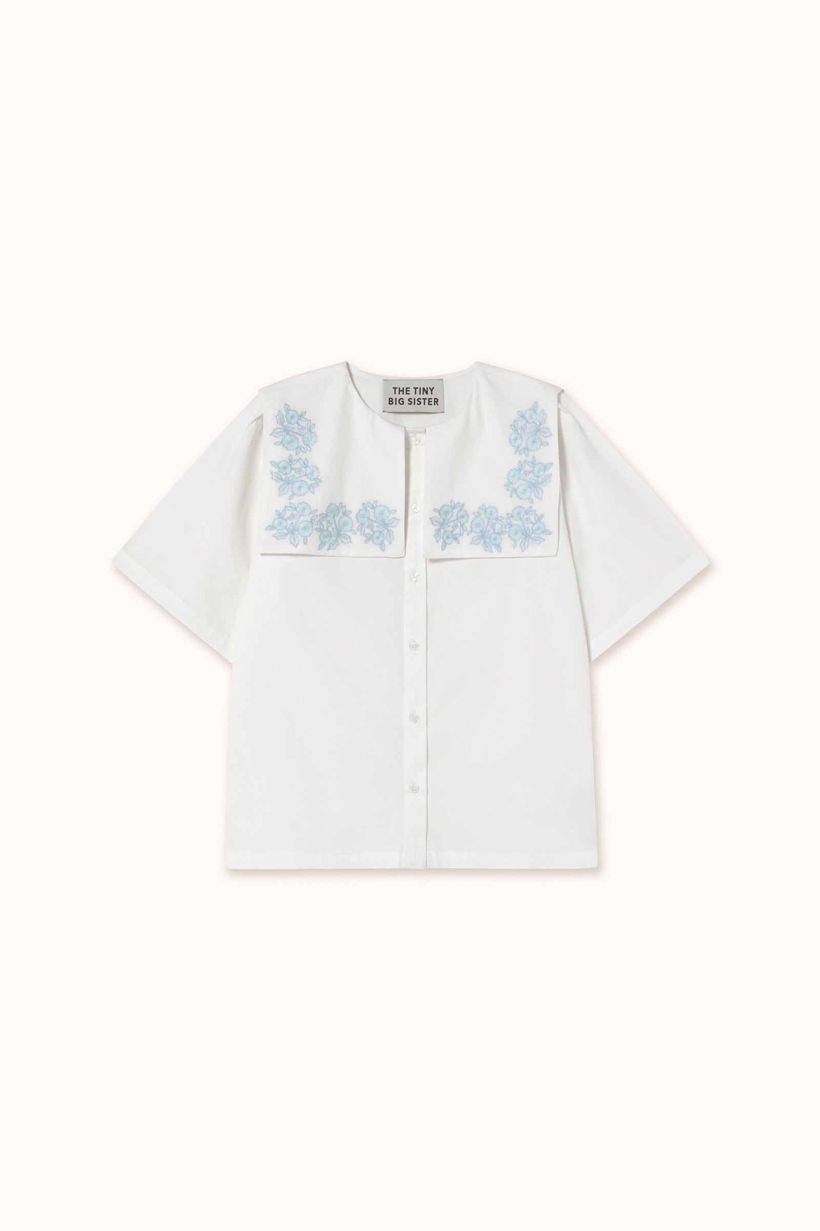 BLUSA CON FLORES BORDADAS white