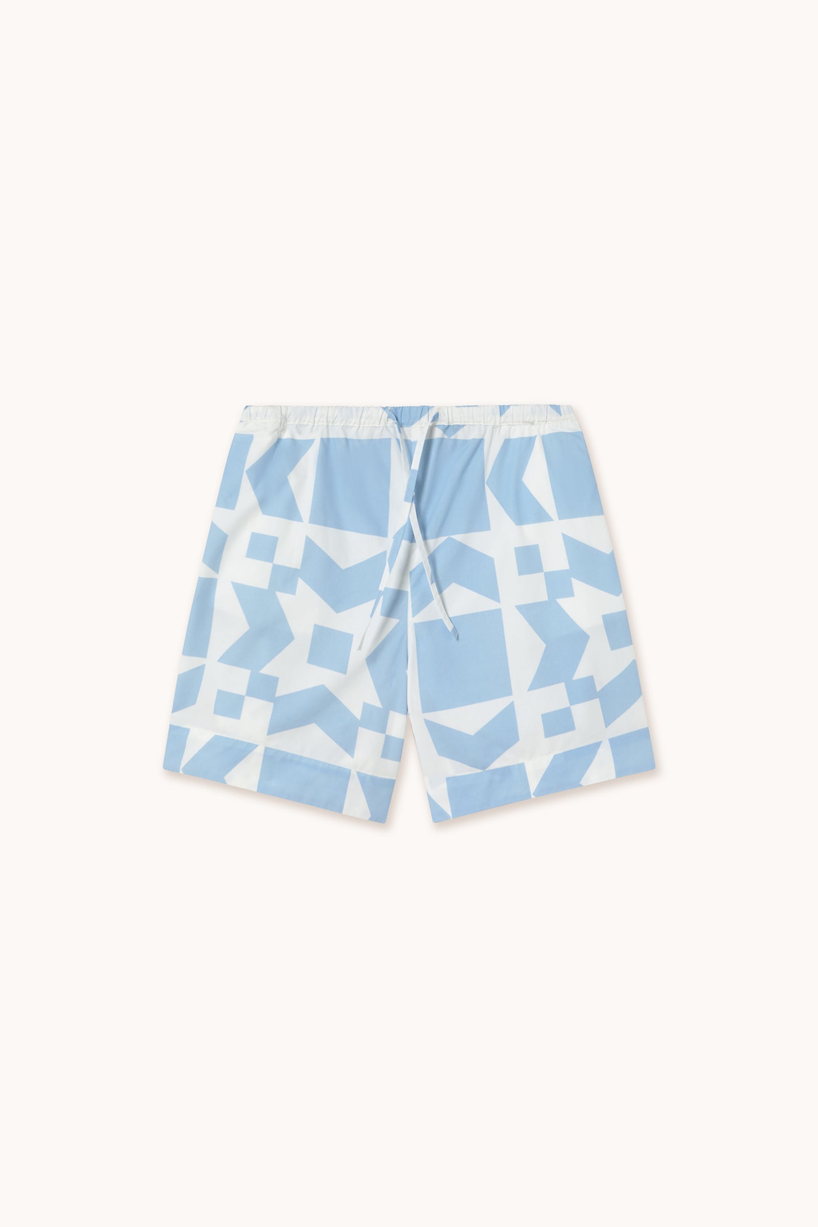 SHORT GEOMETRIC off-white/medium blue