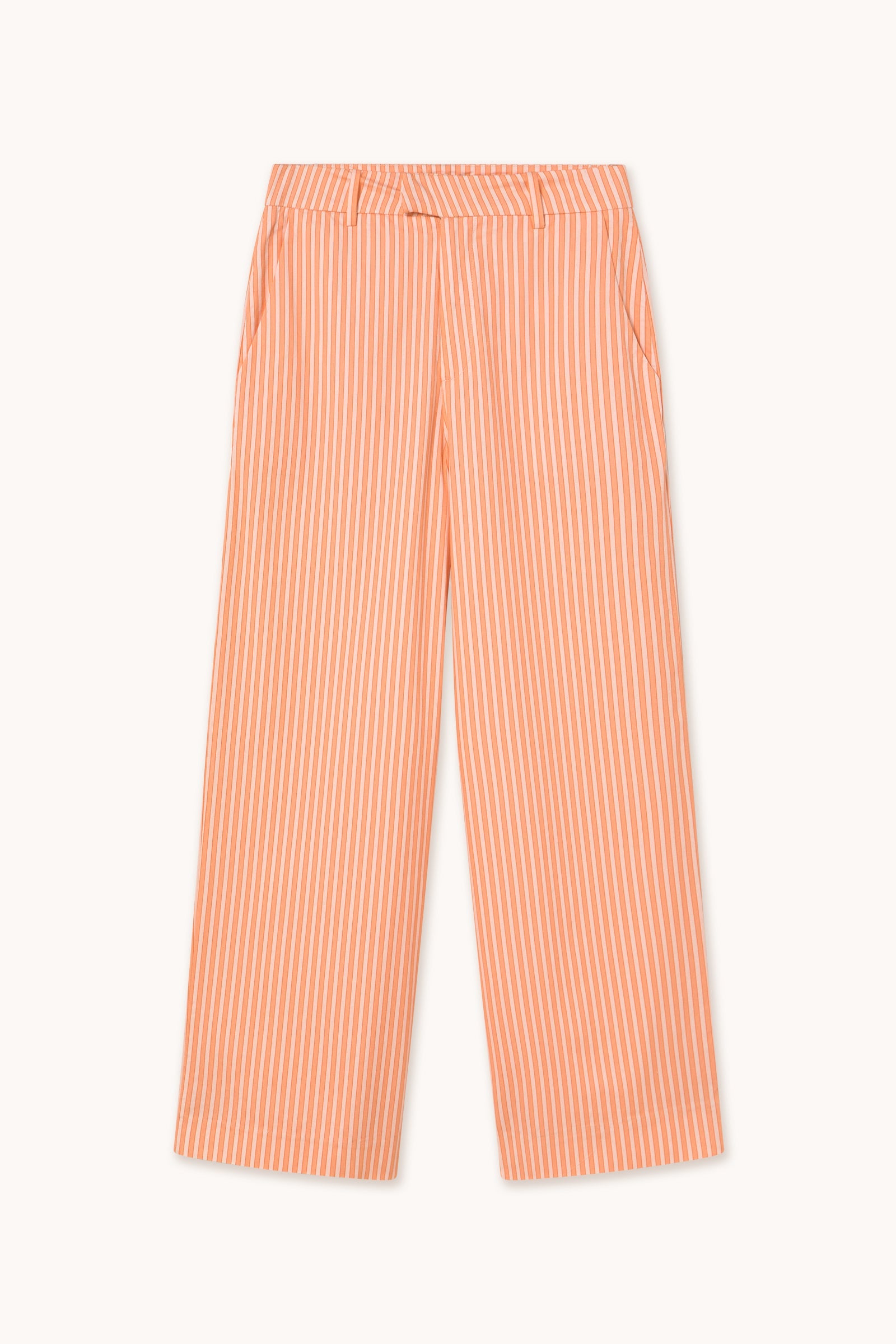 PANTALÓN DE SARGA A RAYAS pastel pink/papaya