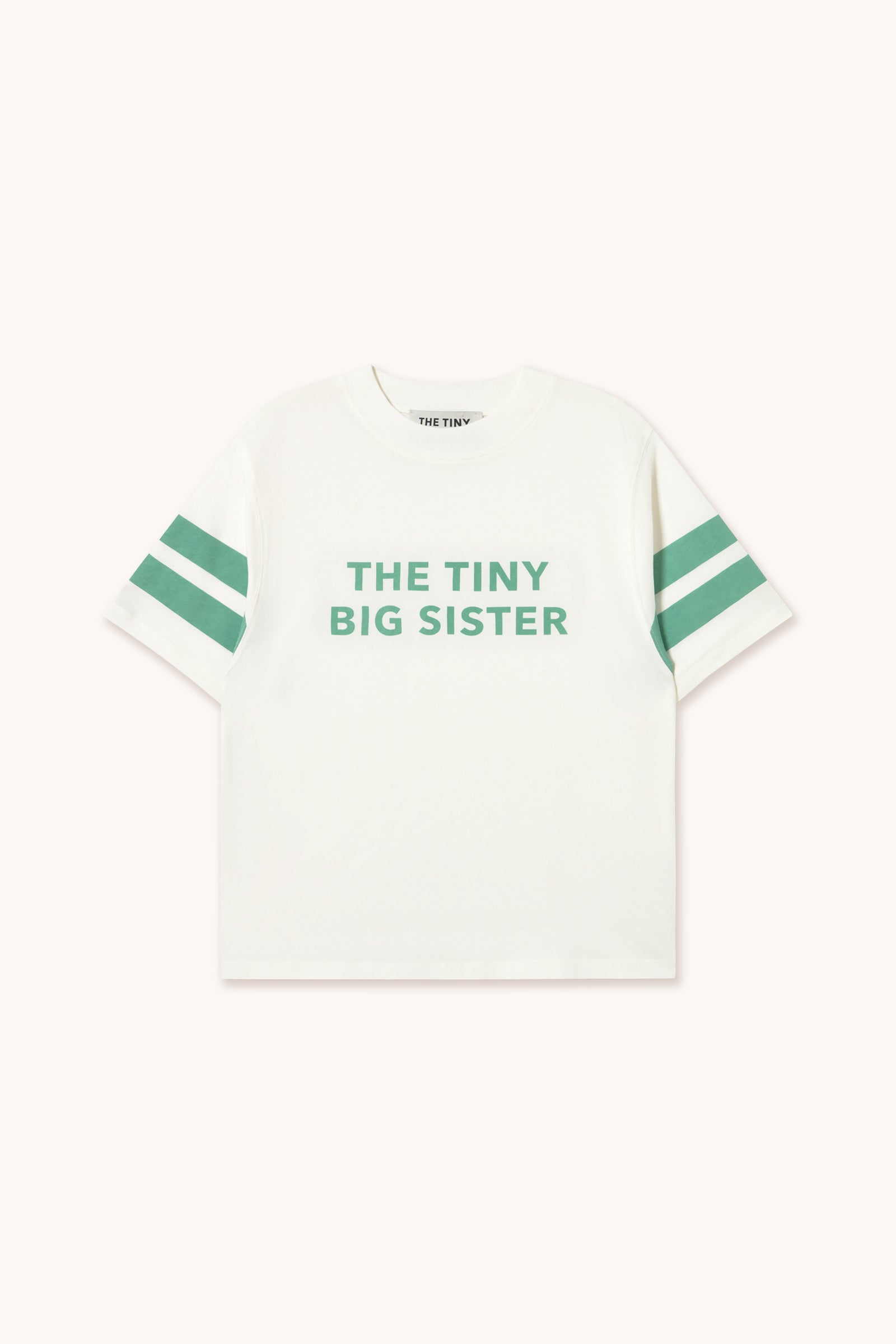 TINY VARSITY TEE off-white/washed emerald