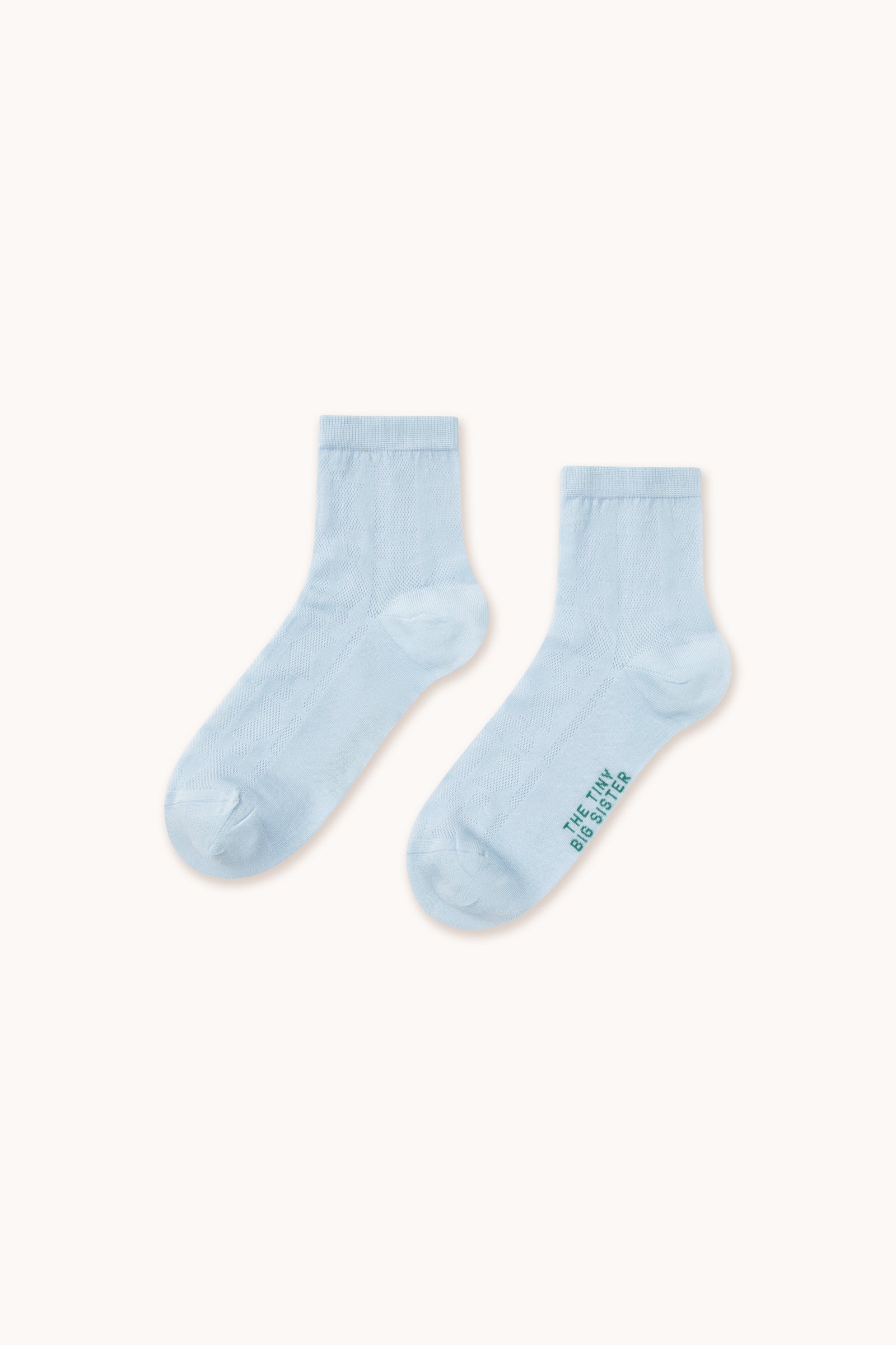 GEOMETRIC QUARTER SOCKS light blue