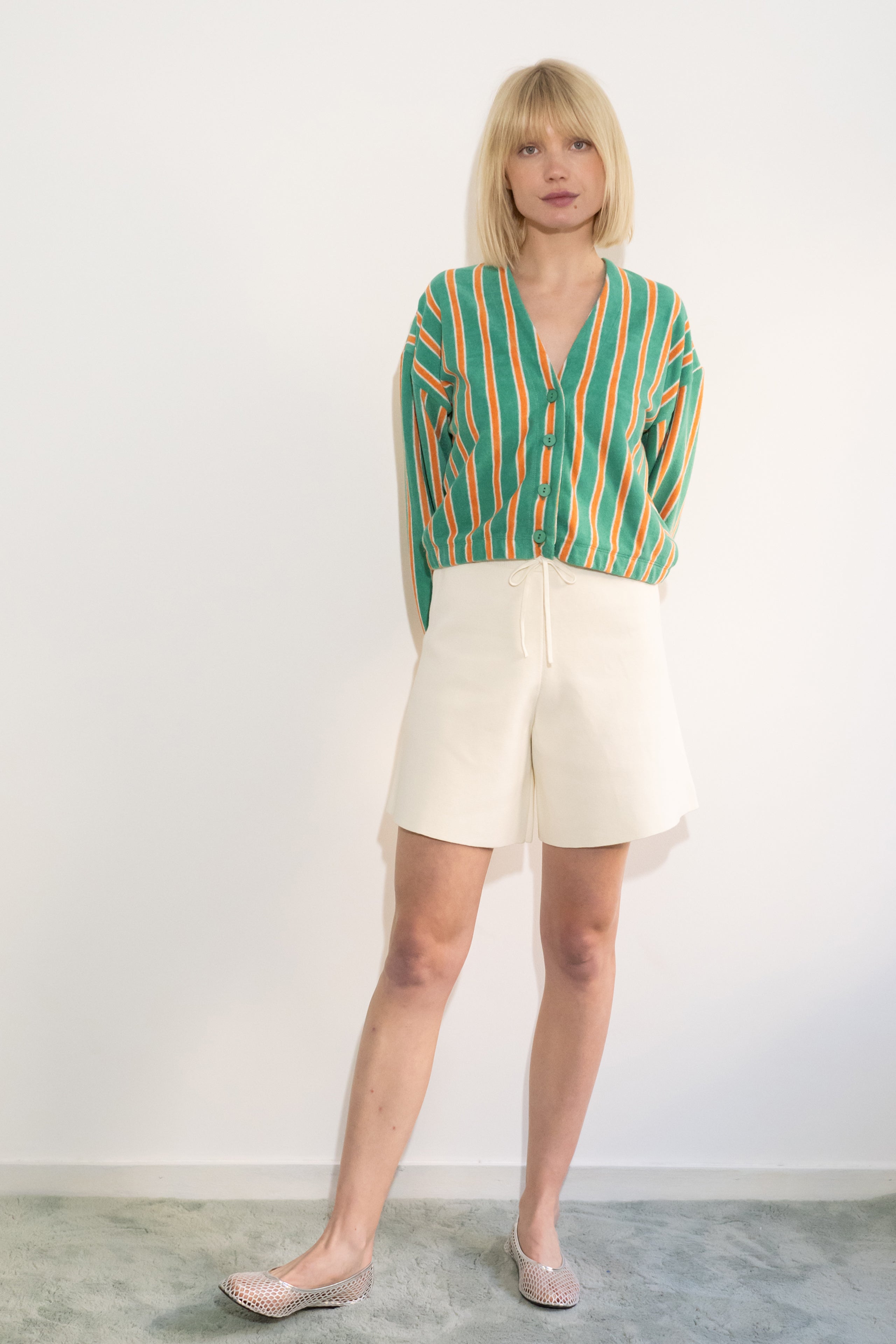 SHORT DE PUNTO off-white