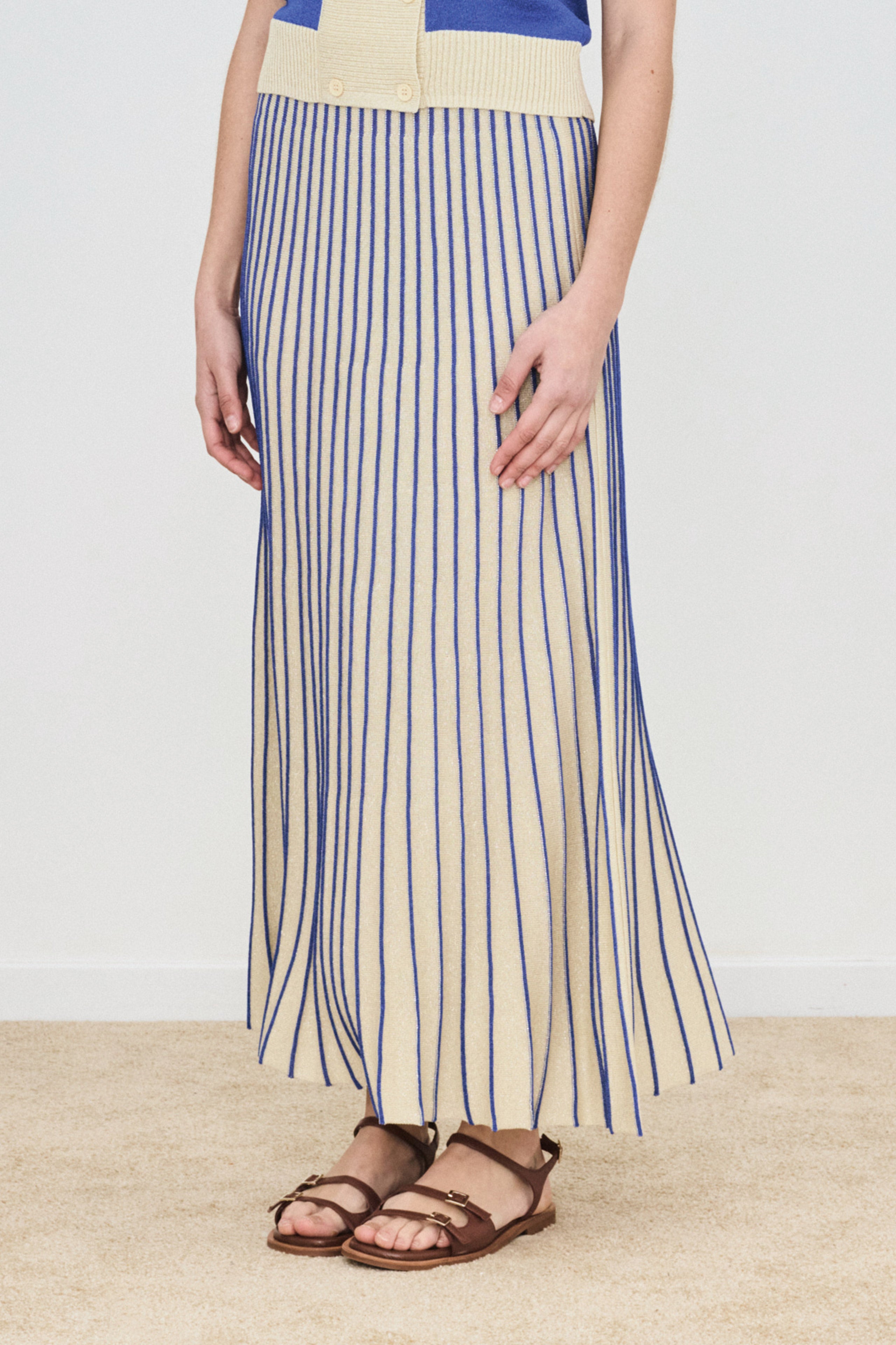 CONTRAST SKIRT light cream