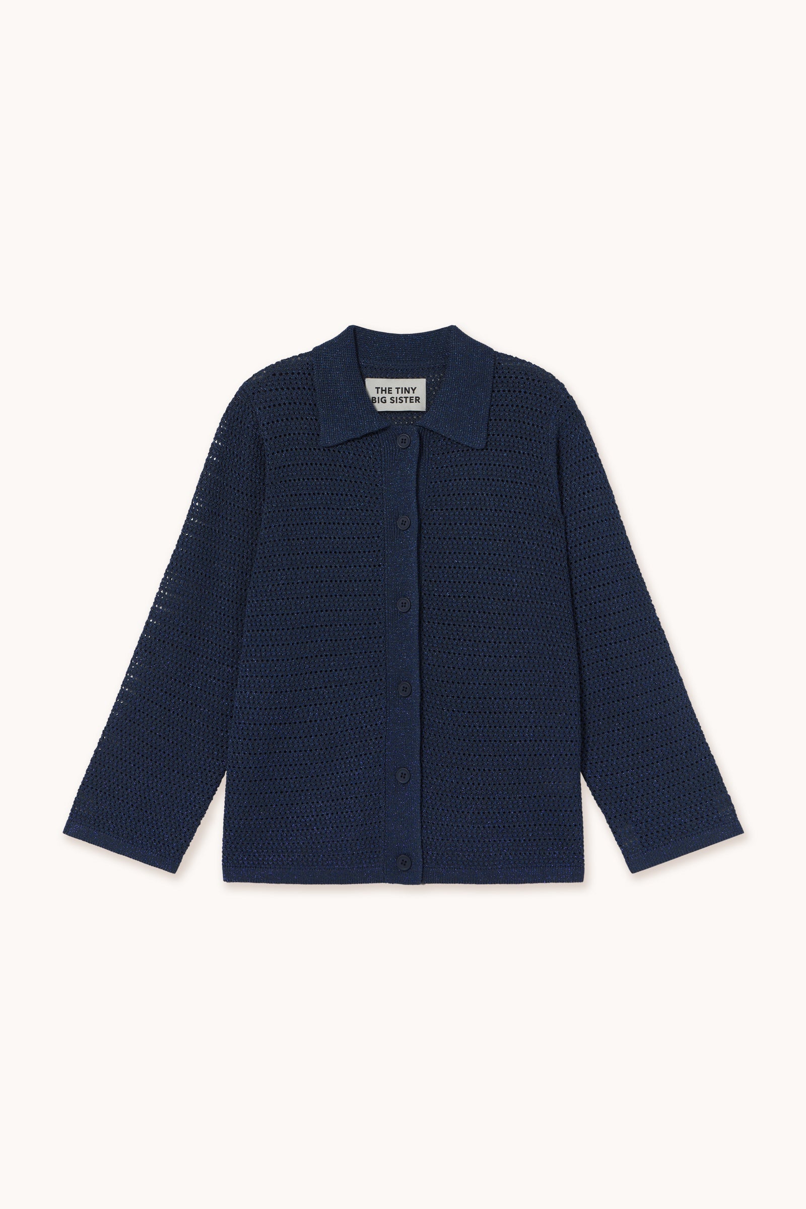 BLUSA LUREX DE PUNTO CALADO navy