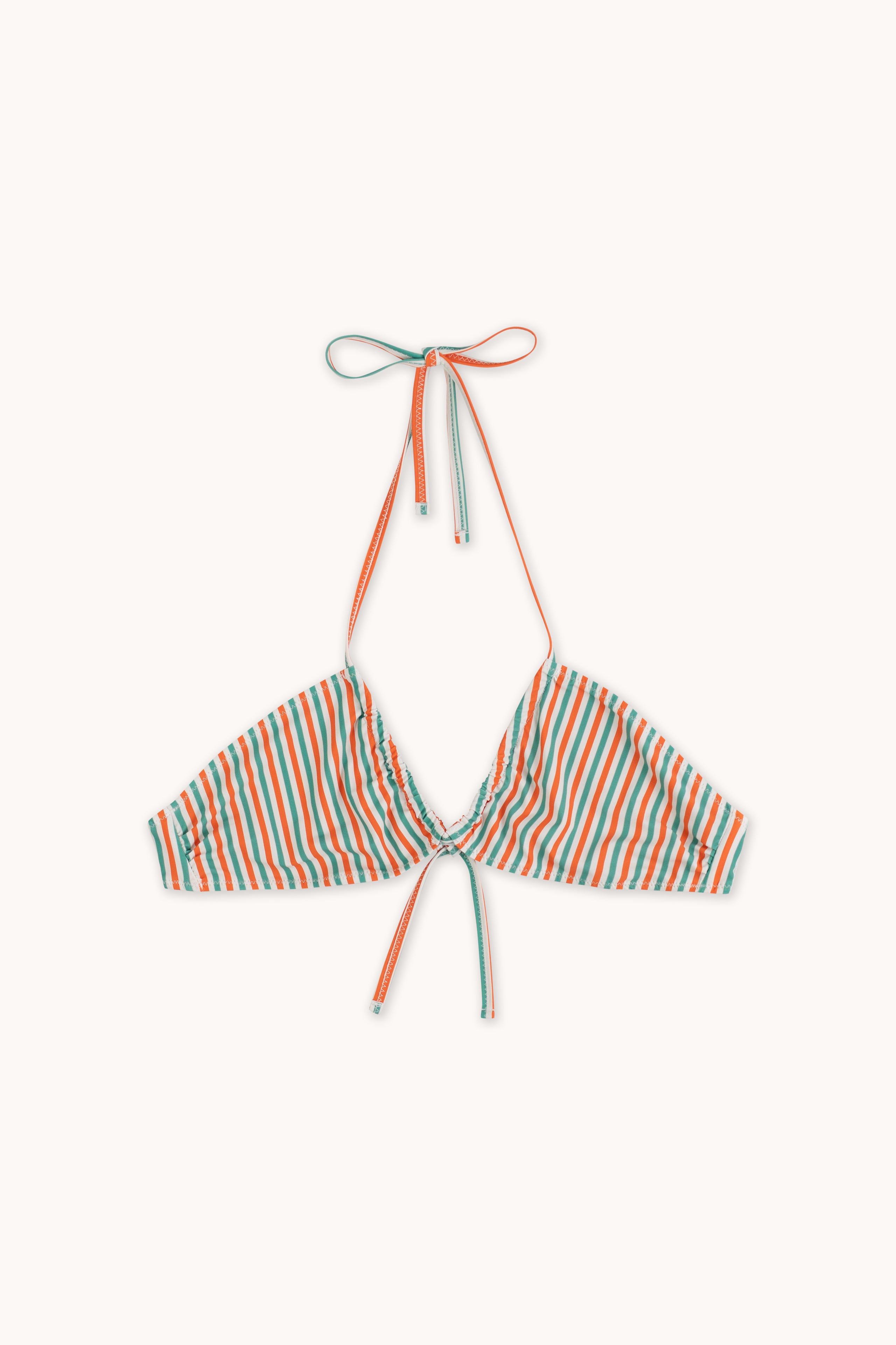 TOP BIKINI RAYAS emerald/orange-red