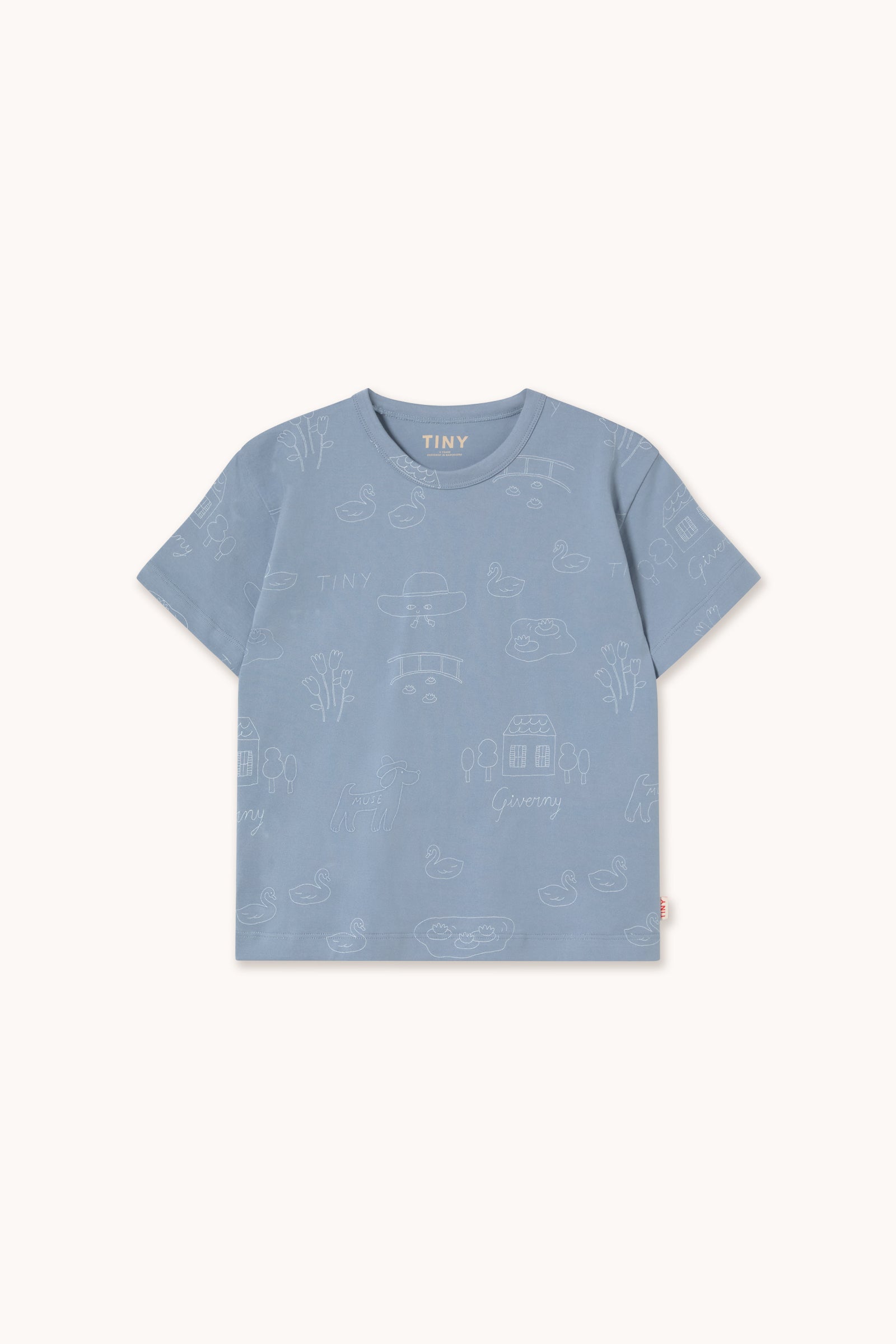 TINY GIVERNY KNITTED TEE grey