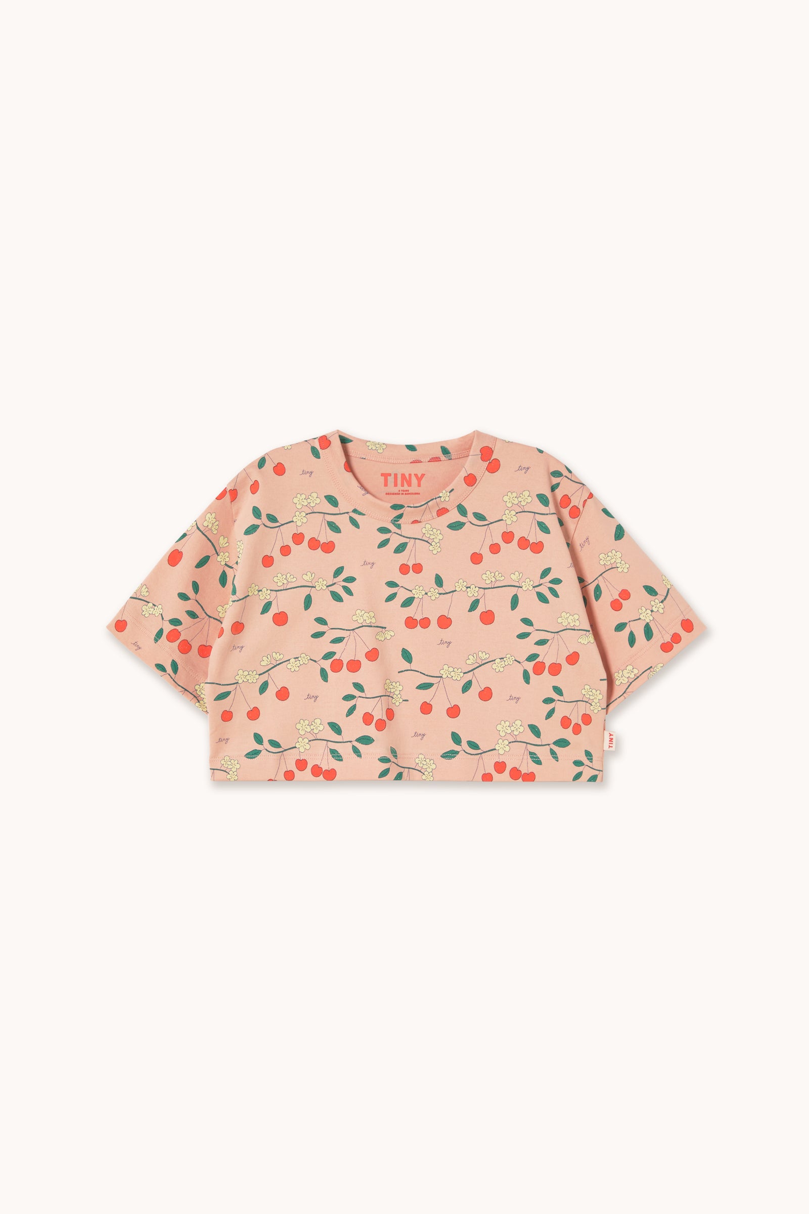 CHERRY TREES CROP TEE wild rose