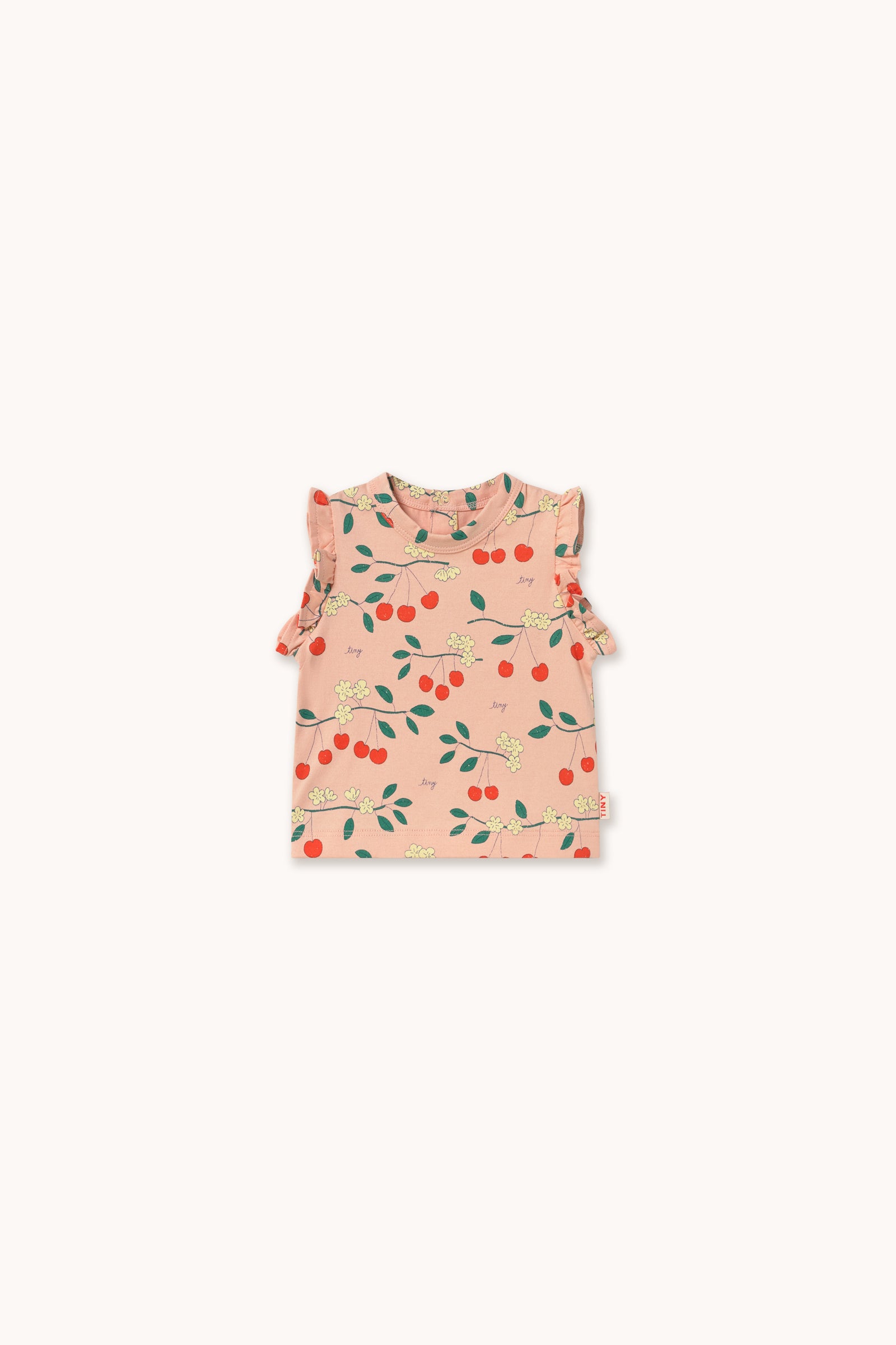 CHERRY TREES FRILL TEE wild rose