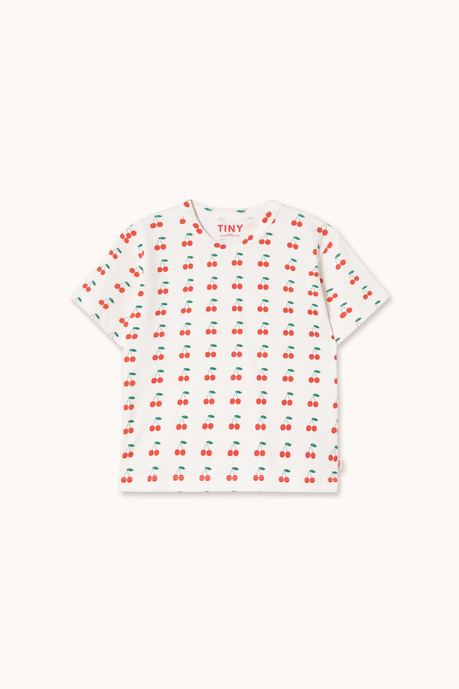 CHERRIES KNITTED TEE off-white