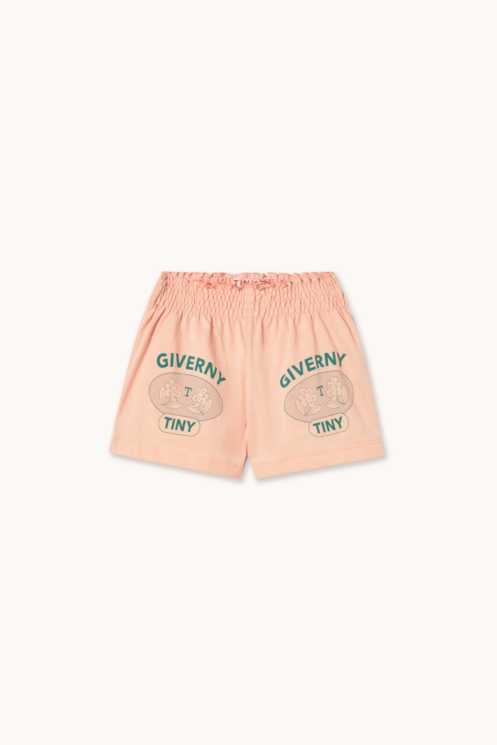 GIVERNY GRAPHIC SMOCKED SHORTS wild rose