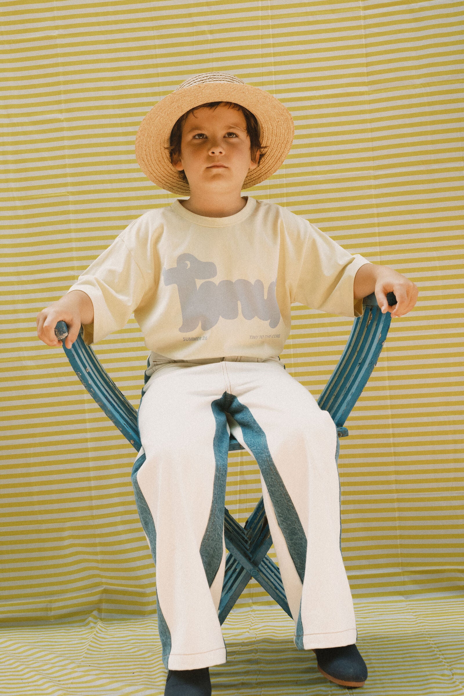 TINY DOG GRAPHIC TEE dusty yellow