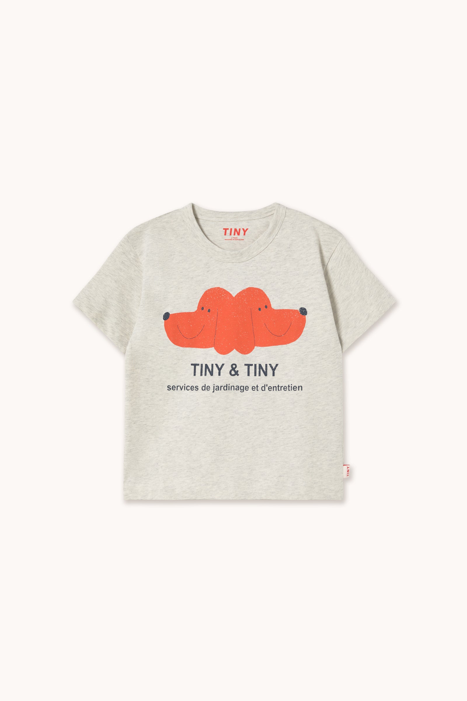 TINY&TINY GRAPHIC TEE cream heather