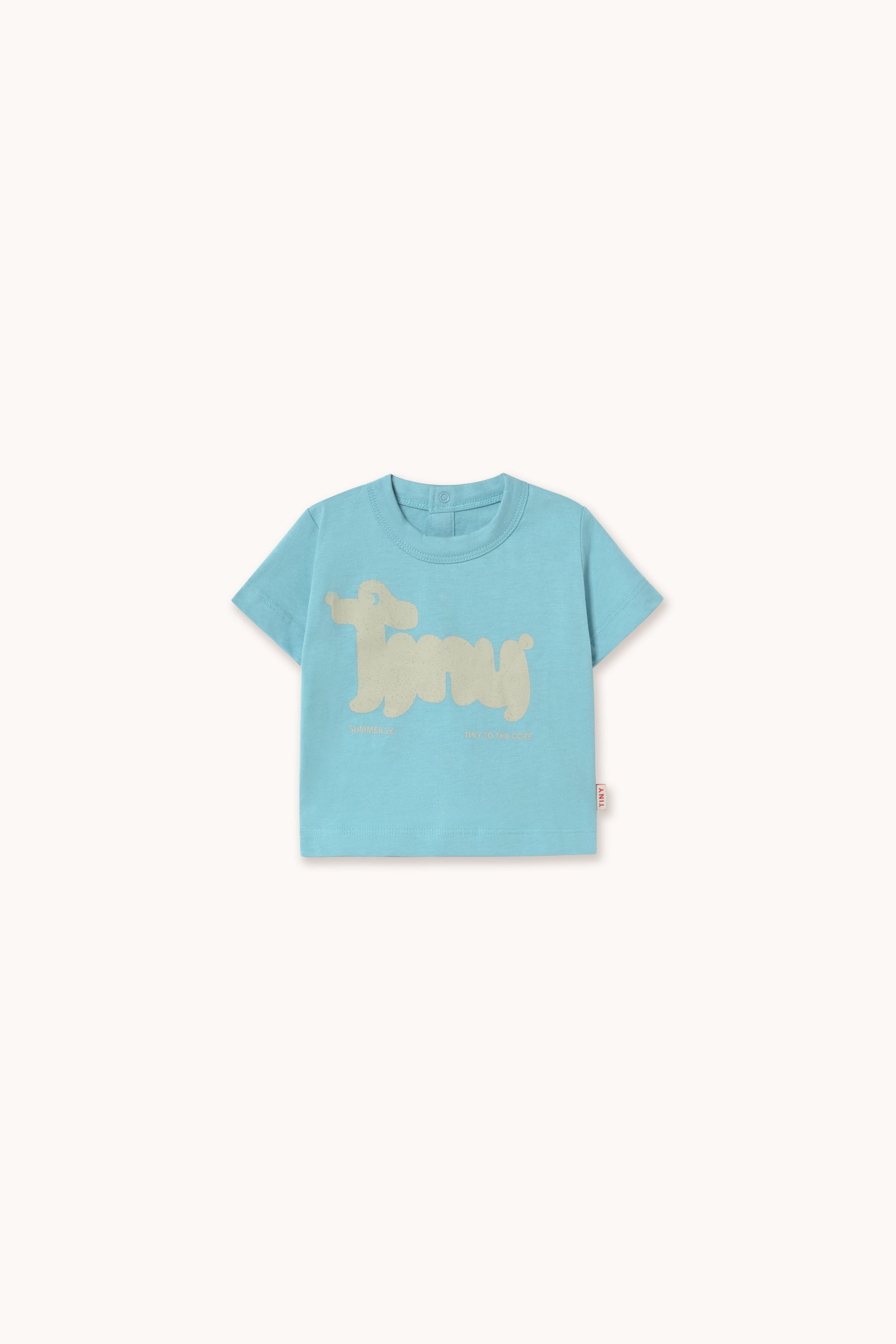 TINY DOG GRAPHIC BABY TEE light cyan