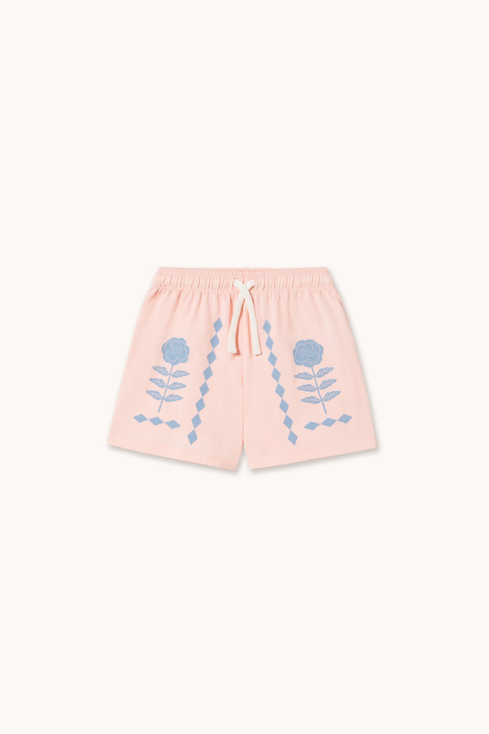 SHORTS GRÁFICO FLOWER PATTERN pastel pink