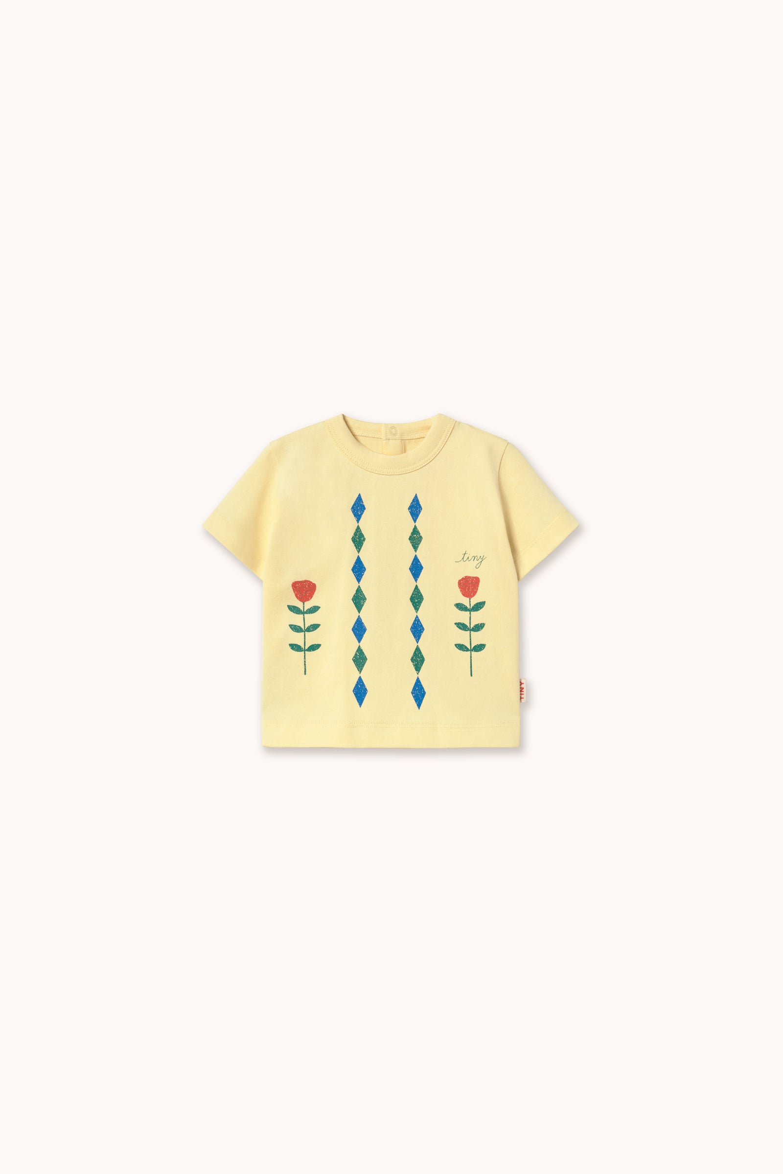 DIAMONDS GRAPHIC BABY TEE dusty yellow