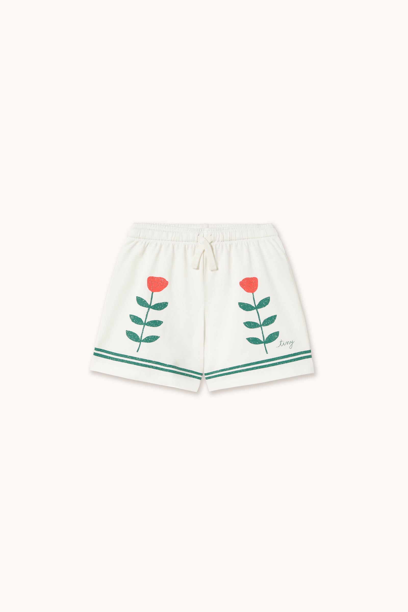 SHORTS GRÁFICO RED ROSES off-white
