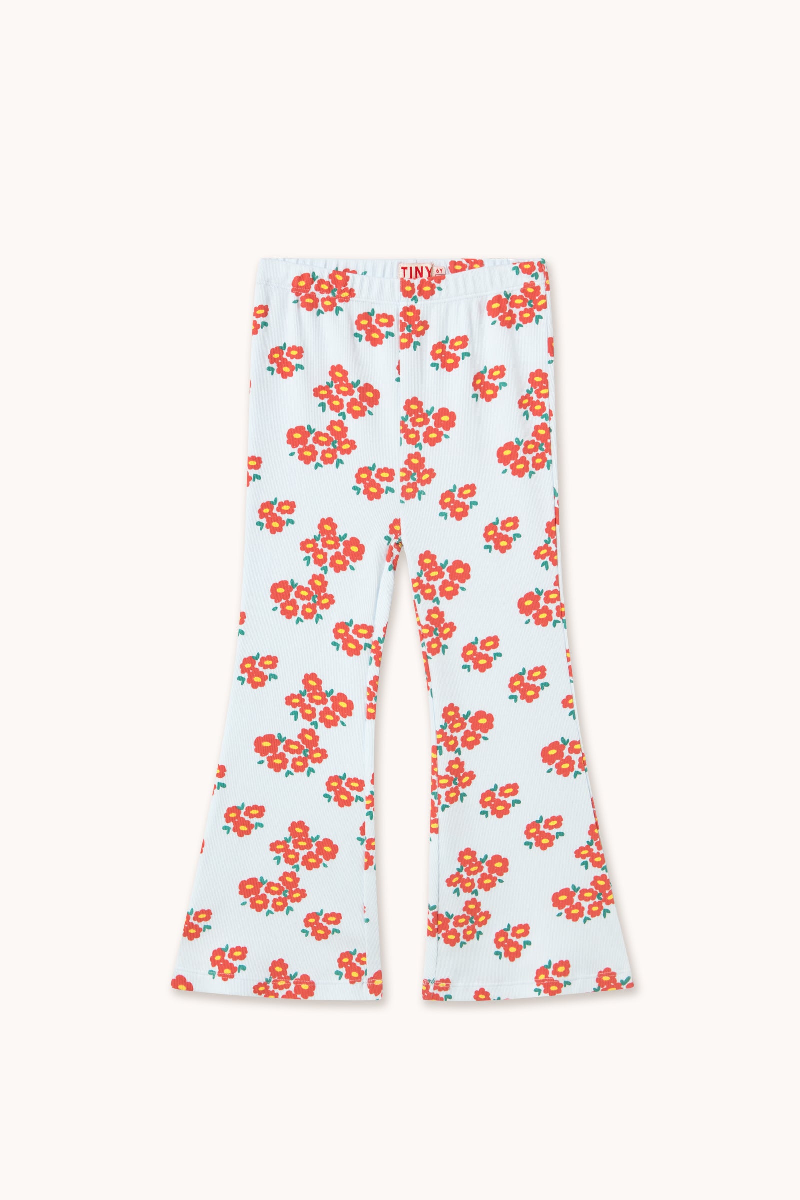 BLOSSOMS RIB PANT ice blue