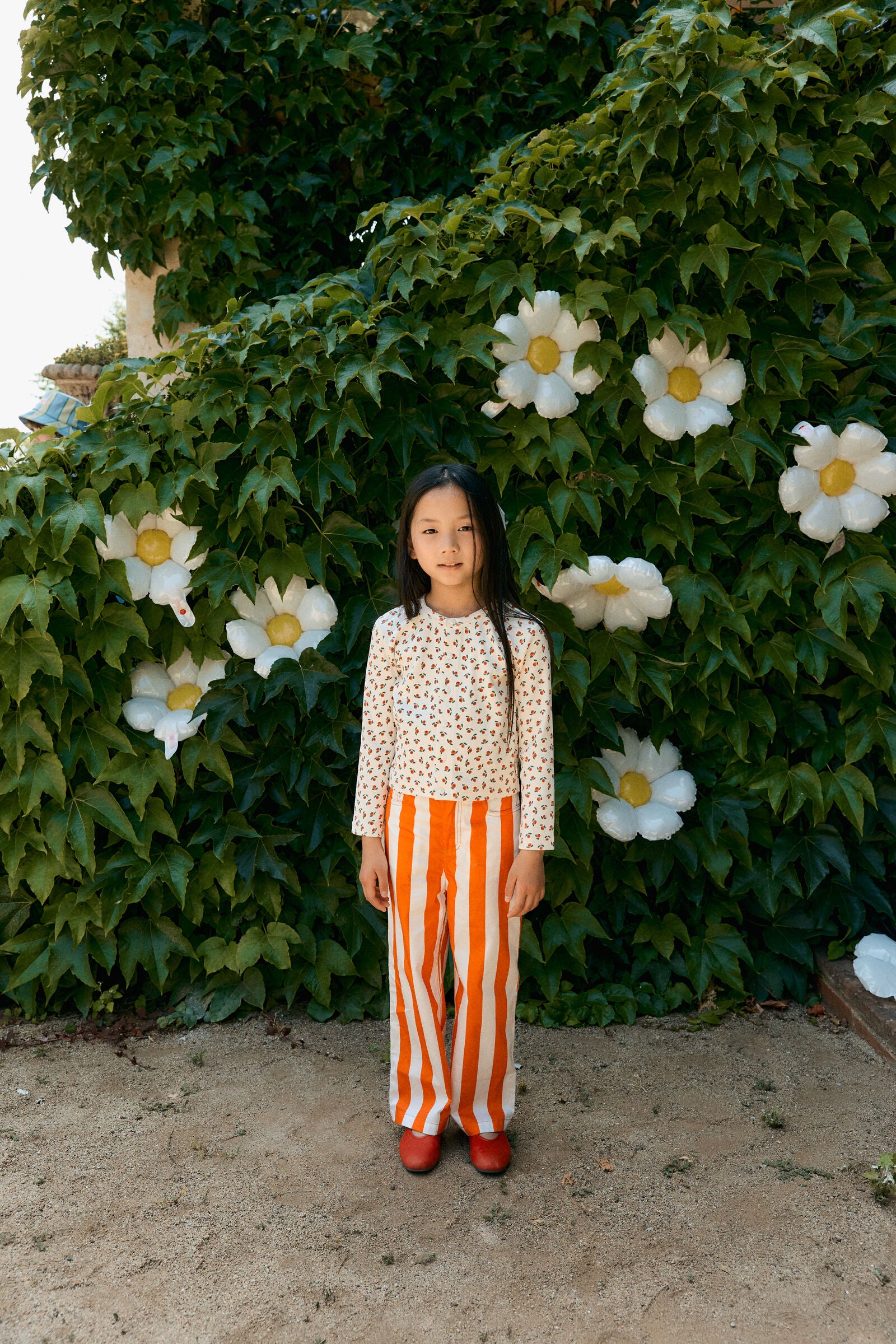 TINY ROSES RIB KIDS JACKET off-white