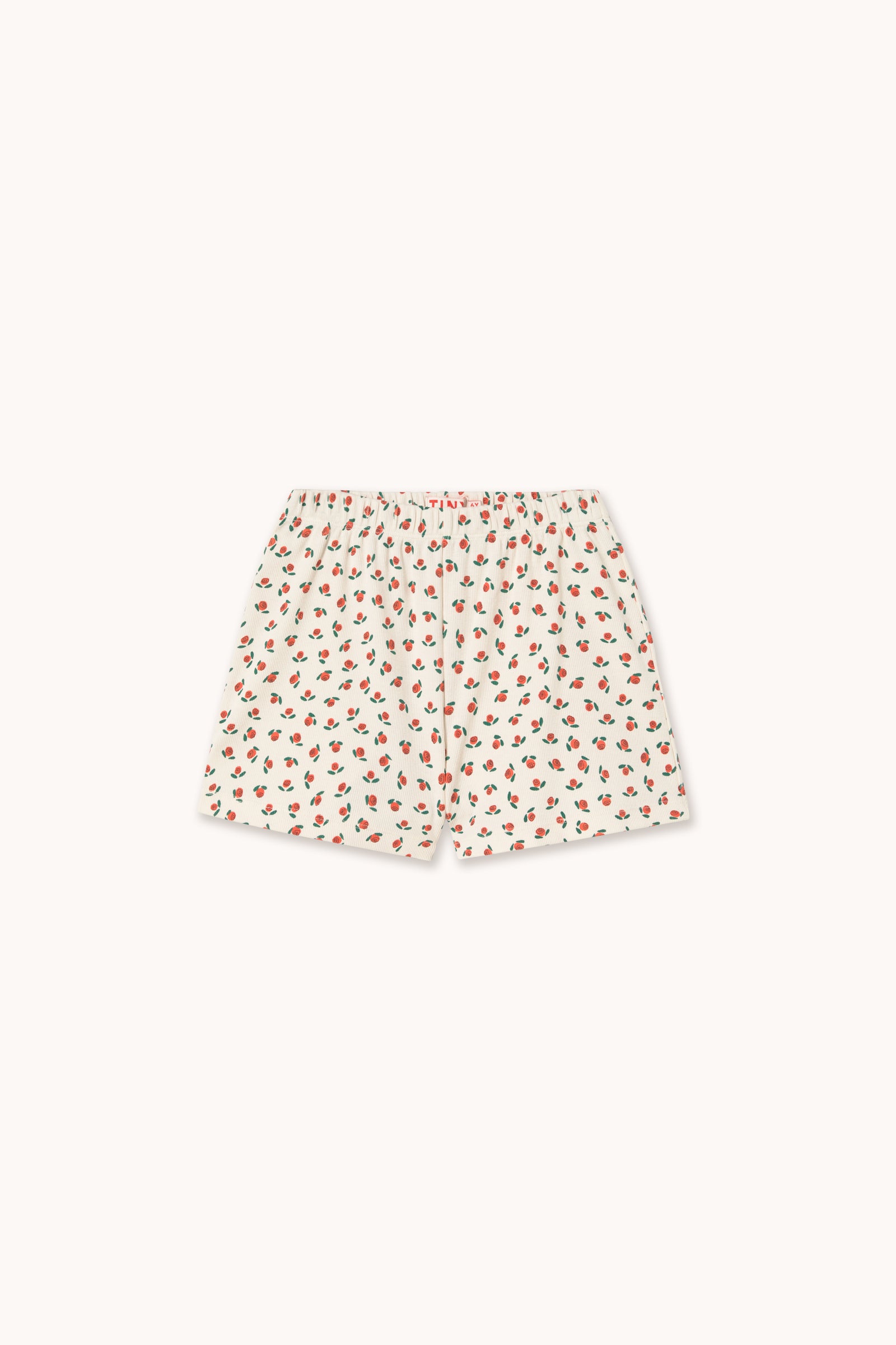 TINY ROSES RIB SHORT off-white