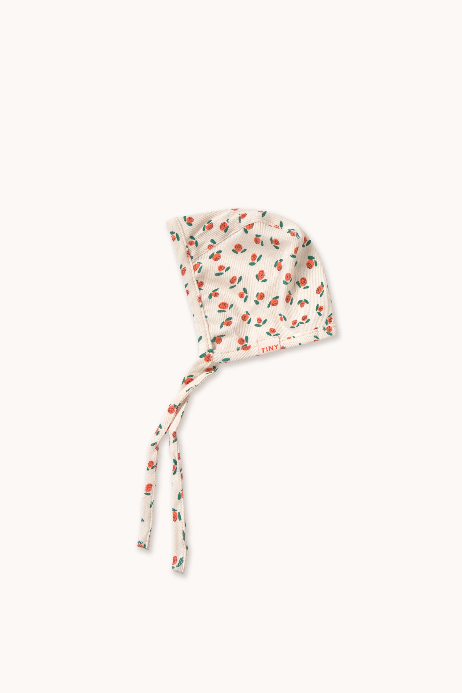 TINY ROSES RIB BONNET off-white