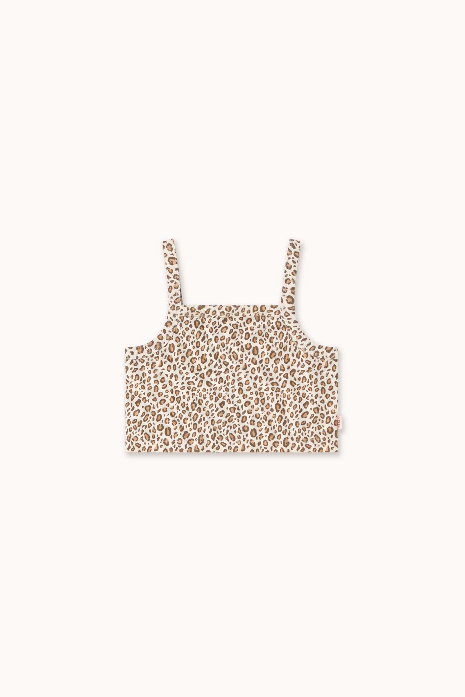 ANIMAL PRINT RIB TOP light cream