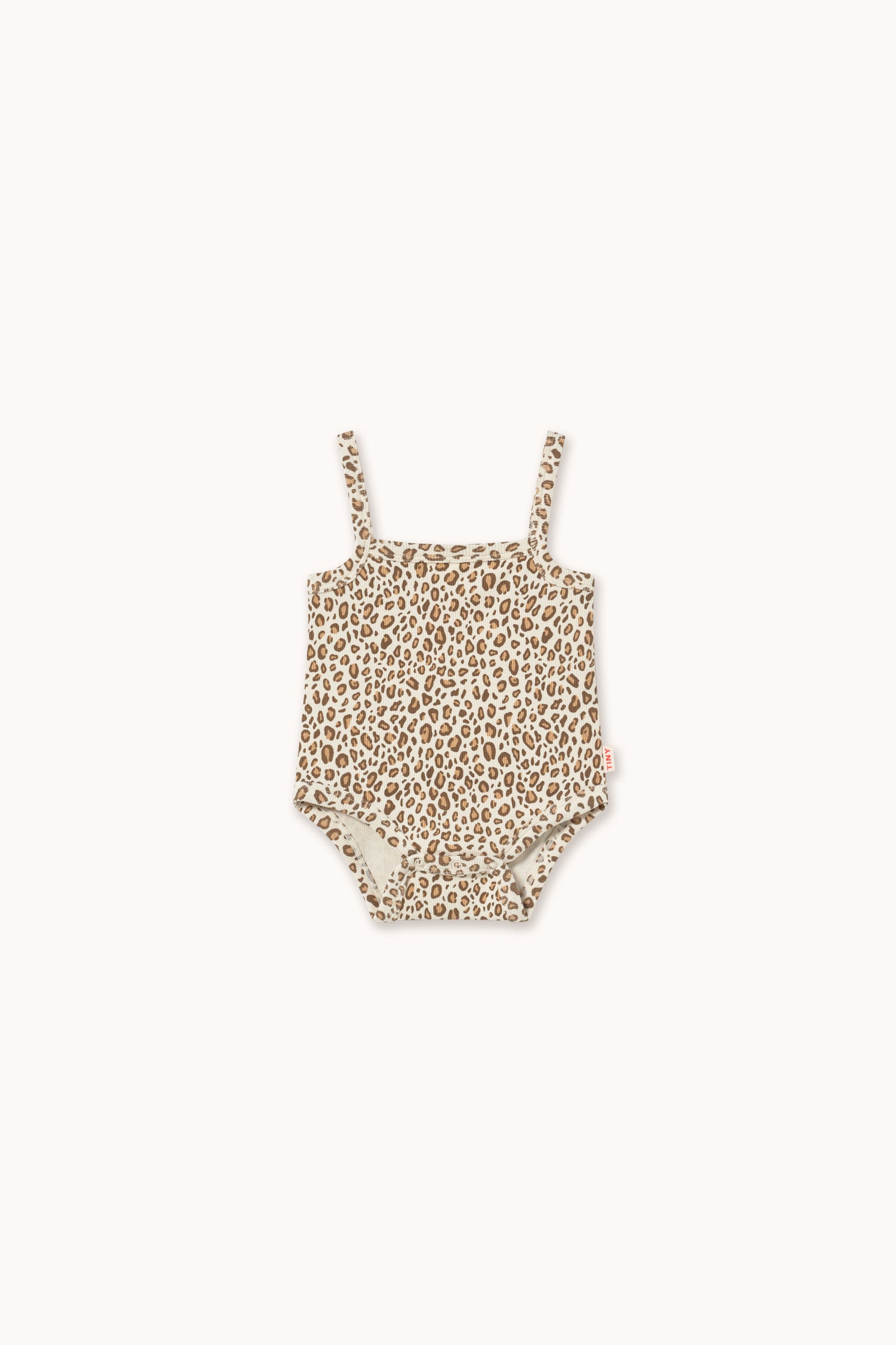 ANIMAL PRINT RIB SLEEVELESS BODY light cream