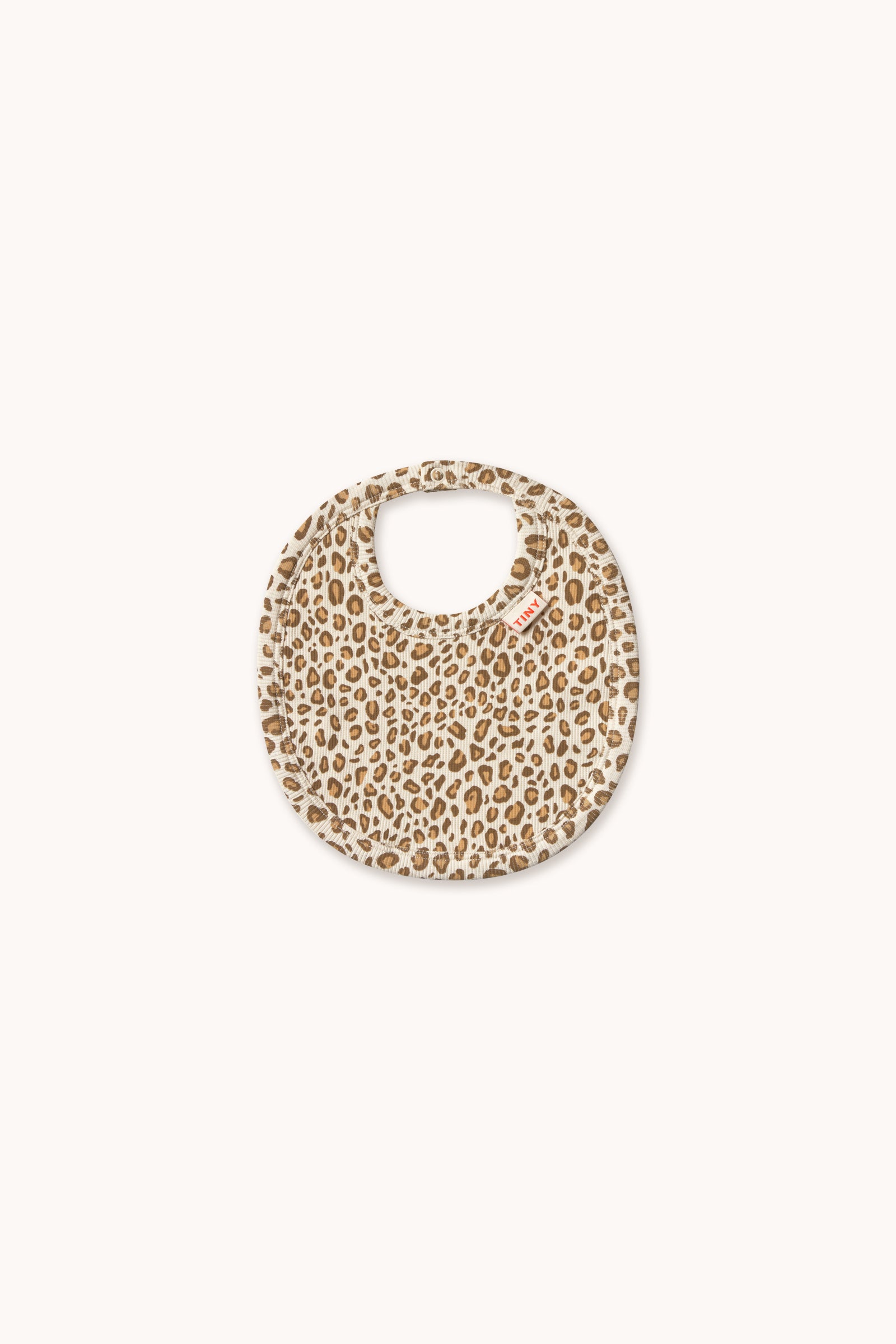 ANIMAL PRINT RIB BIB light cream
