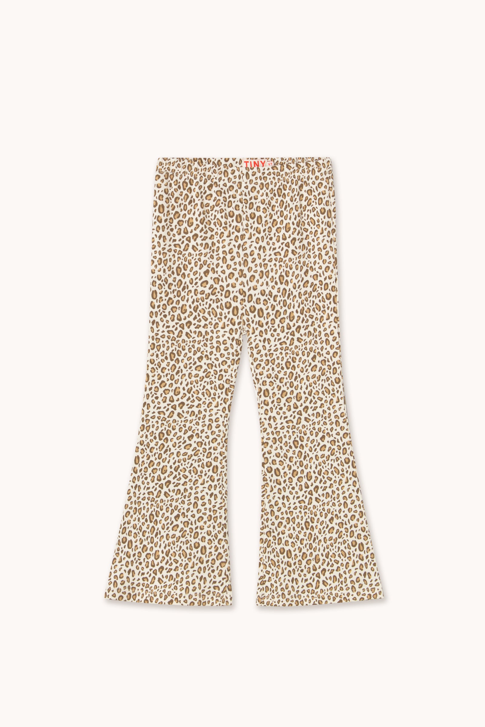 ANIMAL PRINT RIB PANT light cream