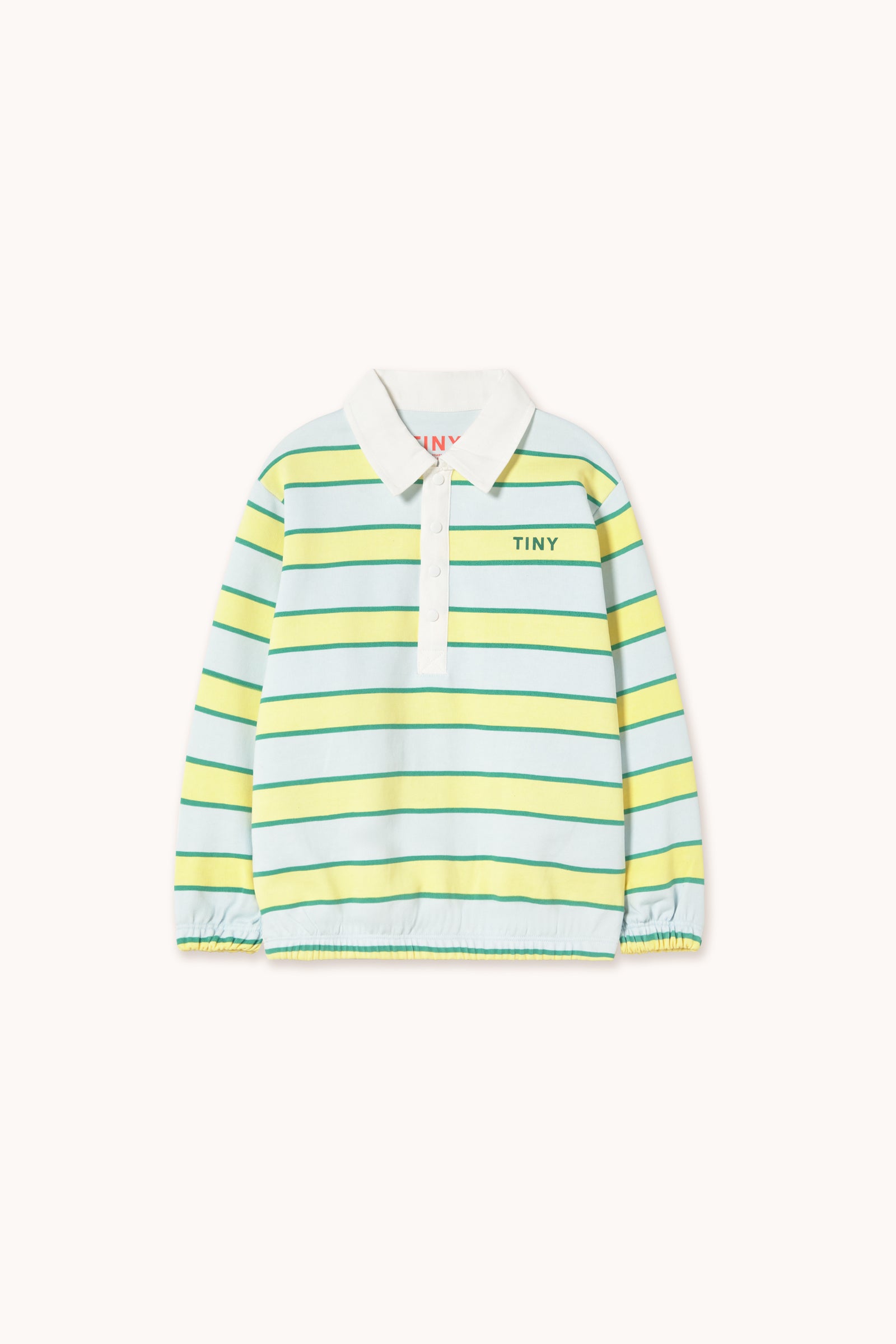 RETRO STRIPES POLO SWEATSHIRT ice blue
