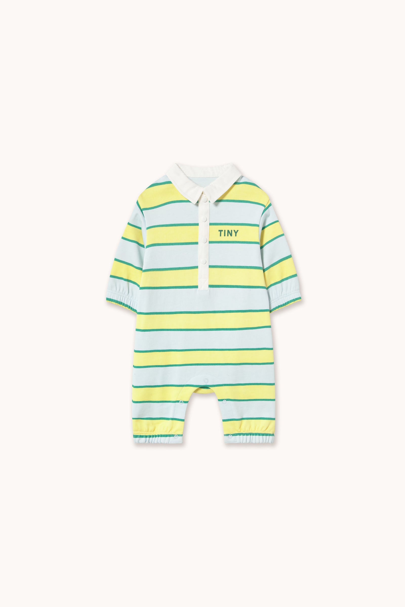 RETRO STRIPES POLO ONE-PIECE ice blue