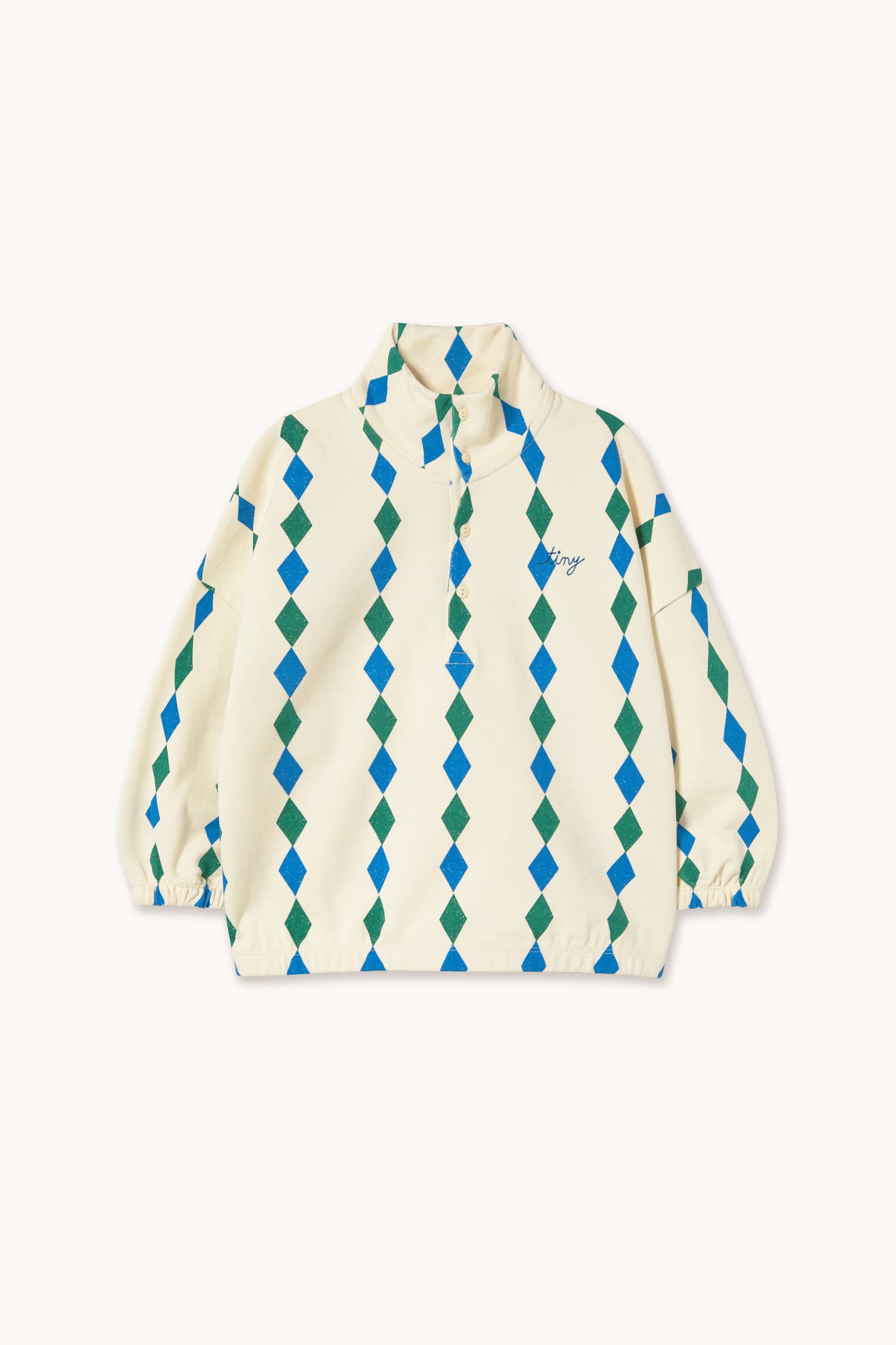 DIAMONDS MOCKNECK SWEATSHIRT light cream
