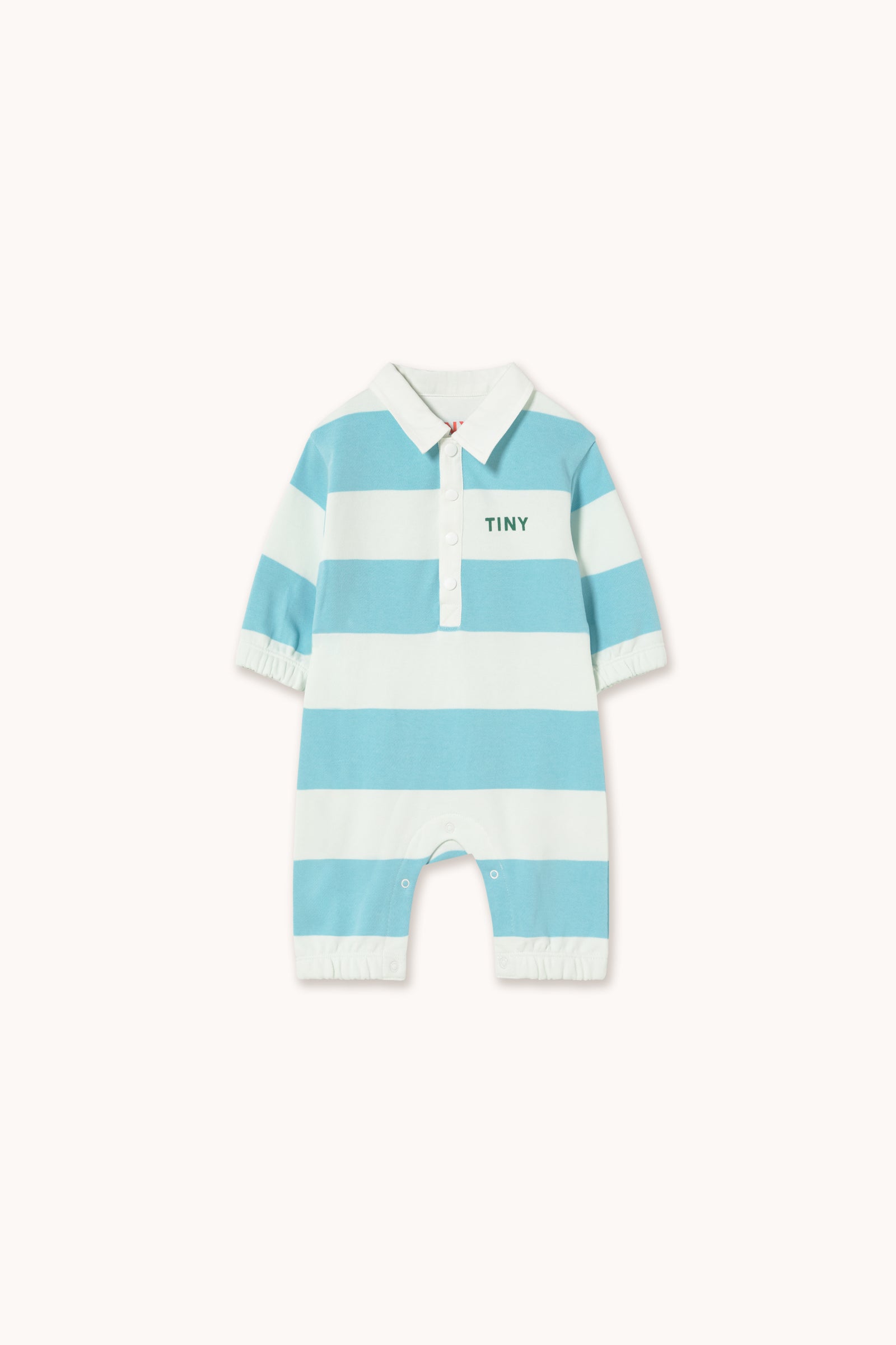 CYAN STRIPES POLO ONE-PIECE light cyan