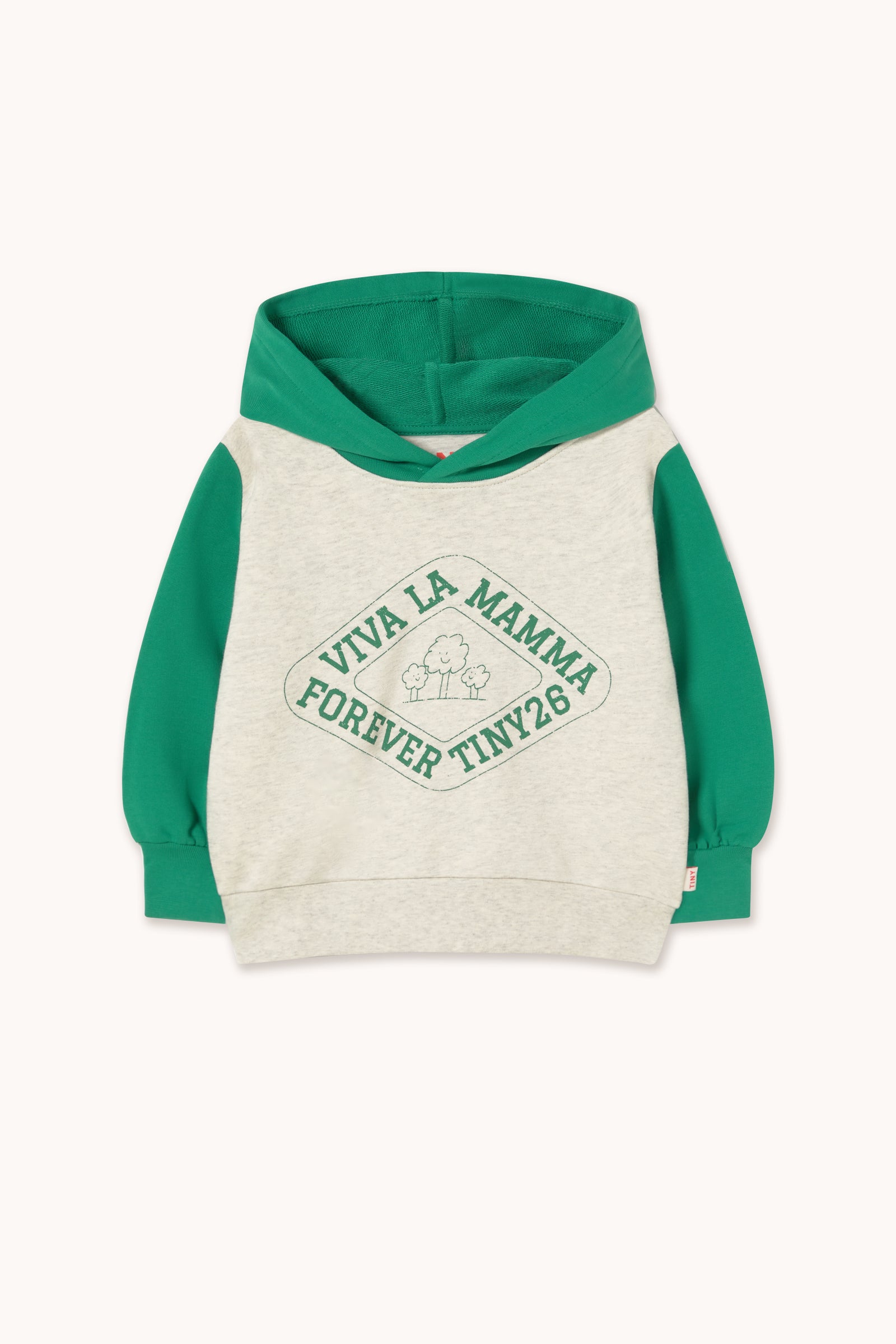 FOREVER TINY GRAPHIC HOODIE cream heather