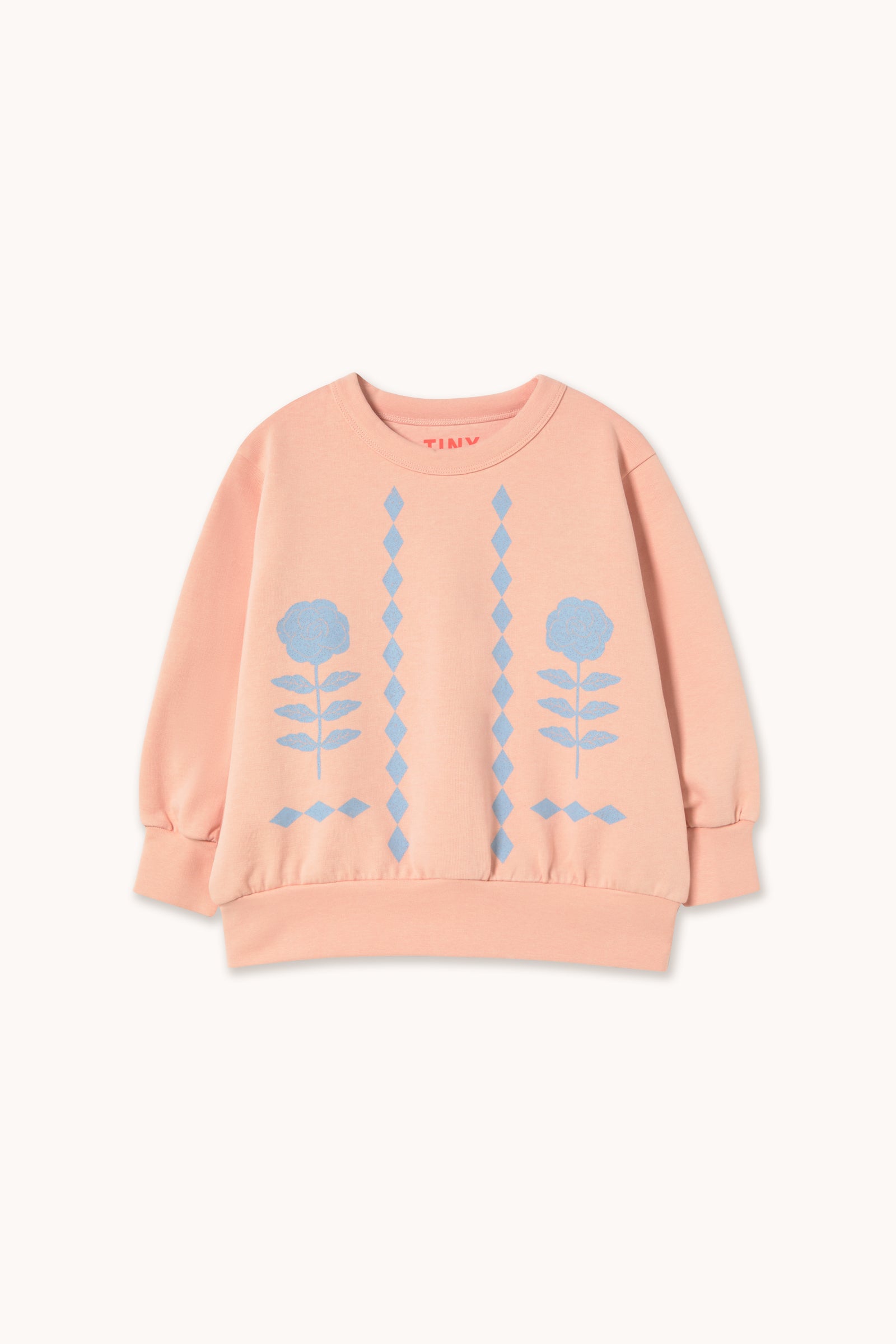 FLOWER PATTERN GRAPHIC SWEATSHIRT wild rose