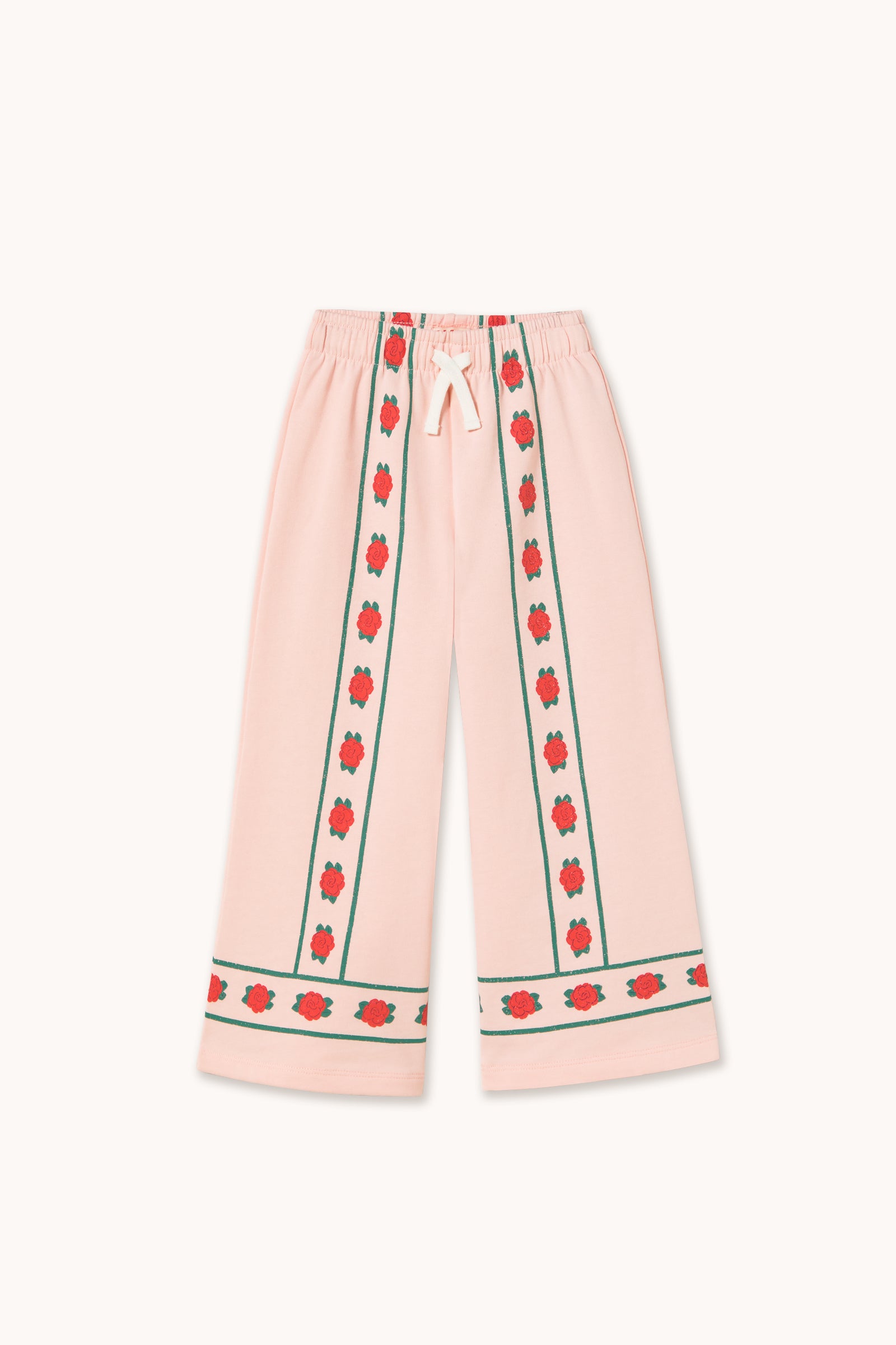 ROSES STRAIGHT SWEATPANTS pastel pink