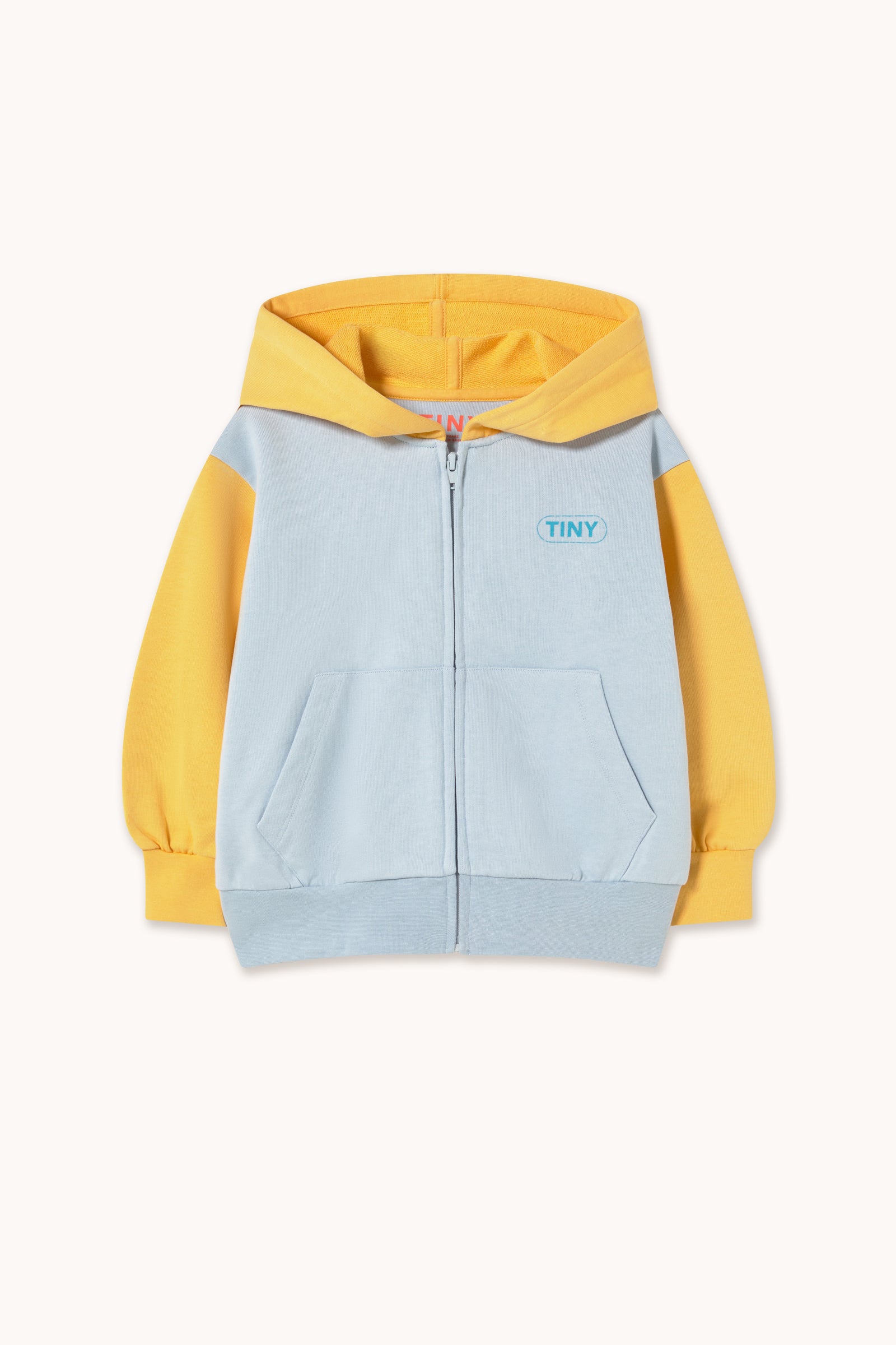 COLOR BLOCK HOODIE washed blue
