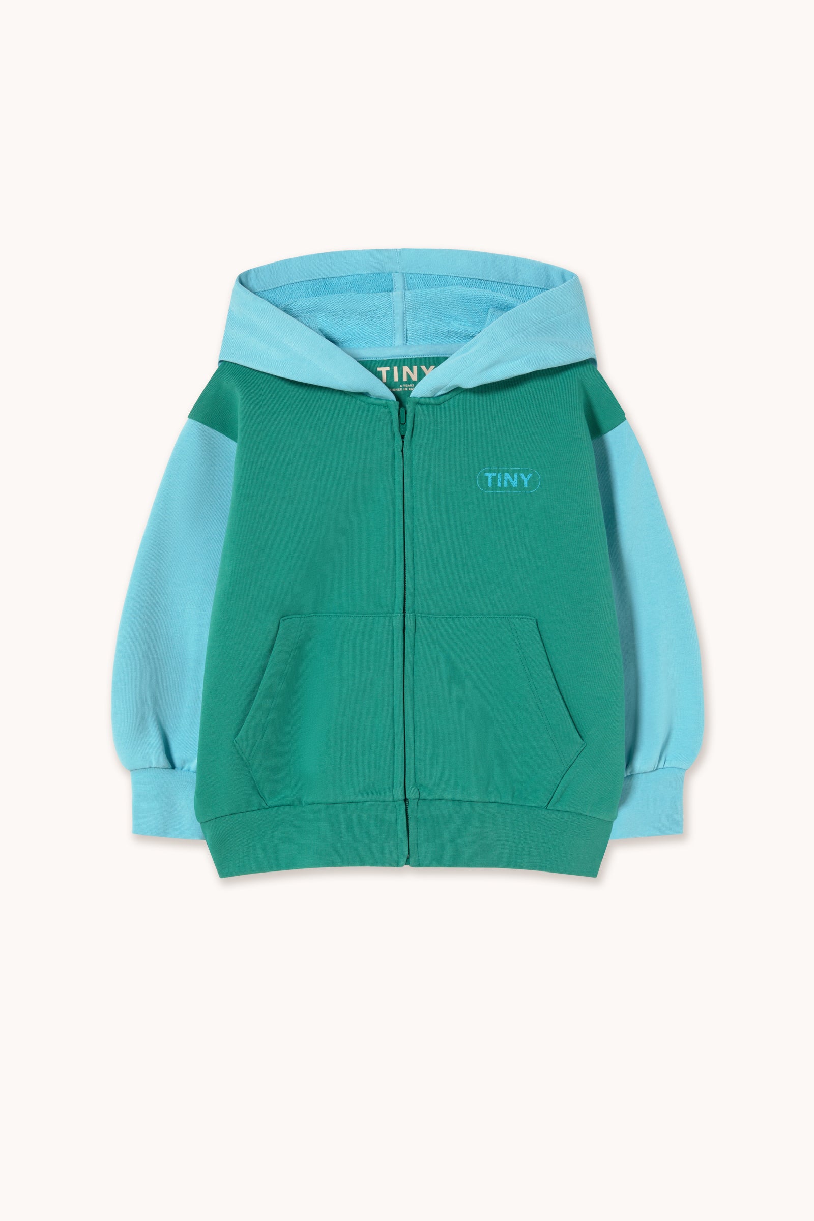 COLOR BLOCK HOODIE dark emerald