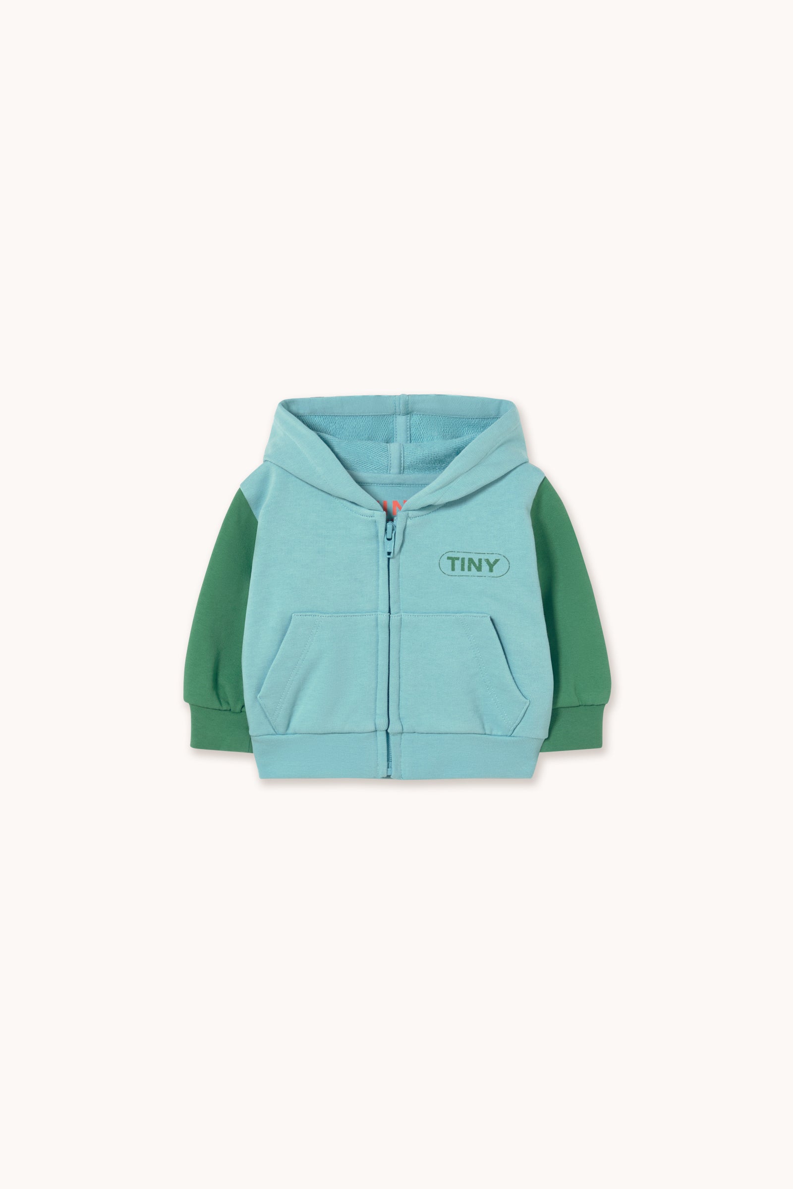 COLOR BLOCK BABY HOODIE light cyan