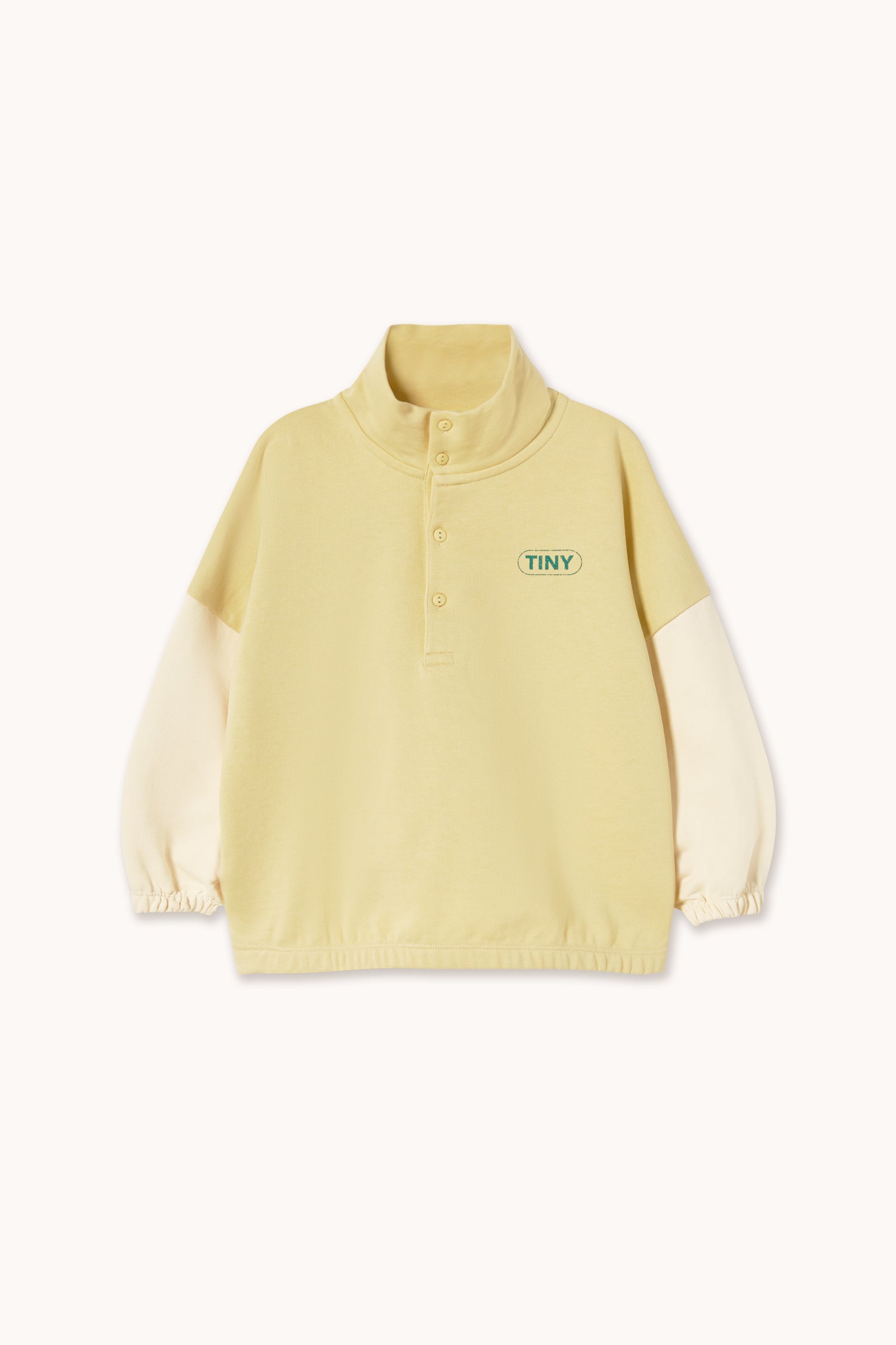 SUDADERA CON CUELLO ALTO COLOR BLOCK dusty yellow