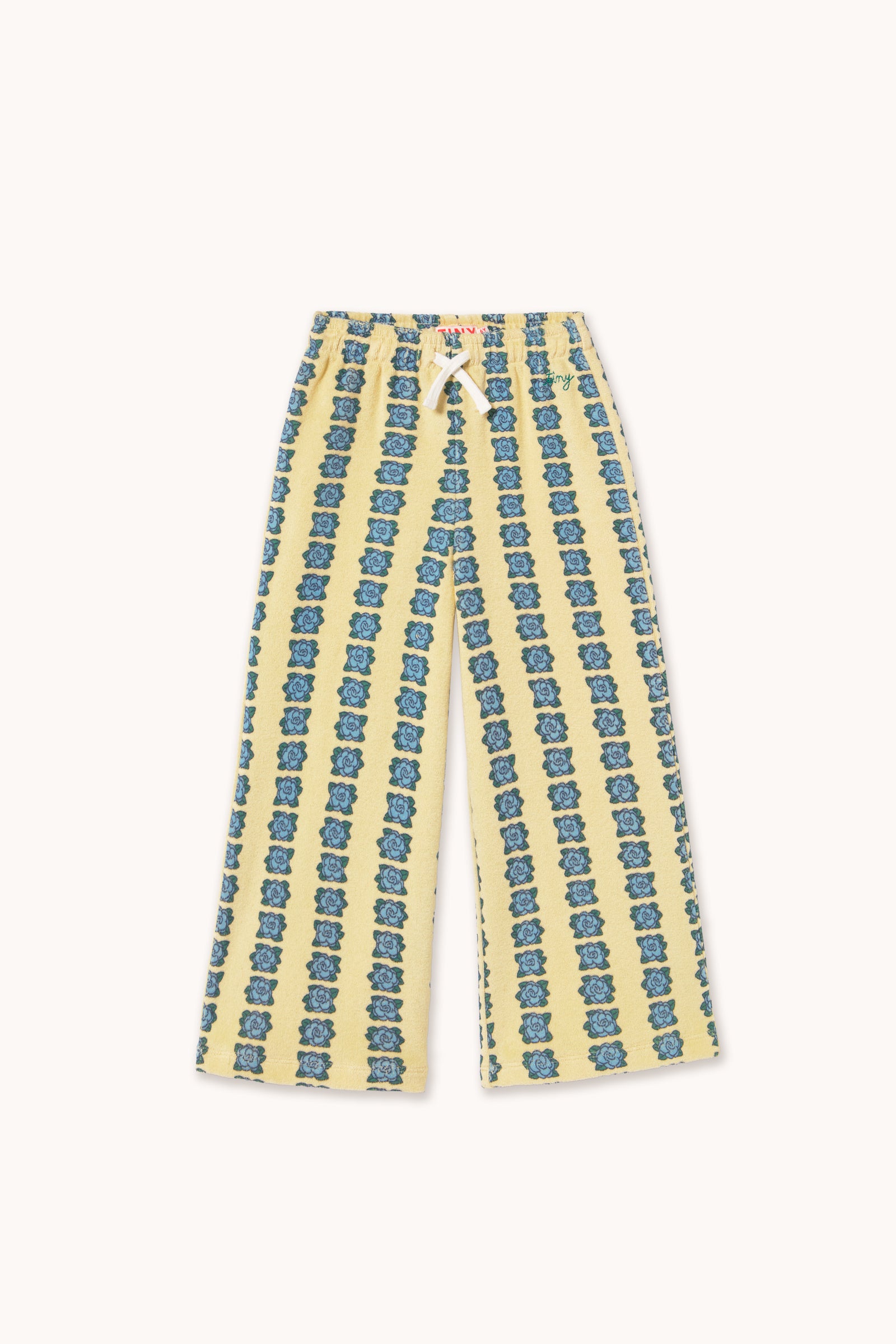 BLUE FLOWERS TOWEL PANT dusty yellow