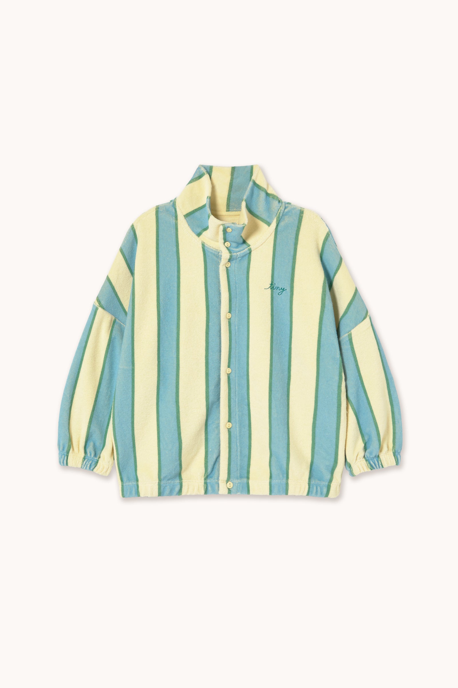 RETRO STRIPES TOWEL MOCKNECK SWEATSHIRT dusty yellow