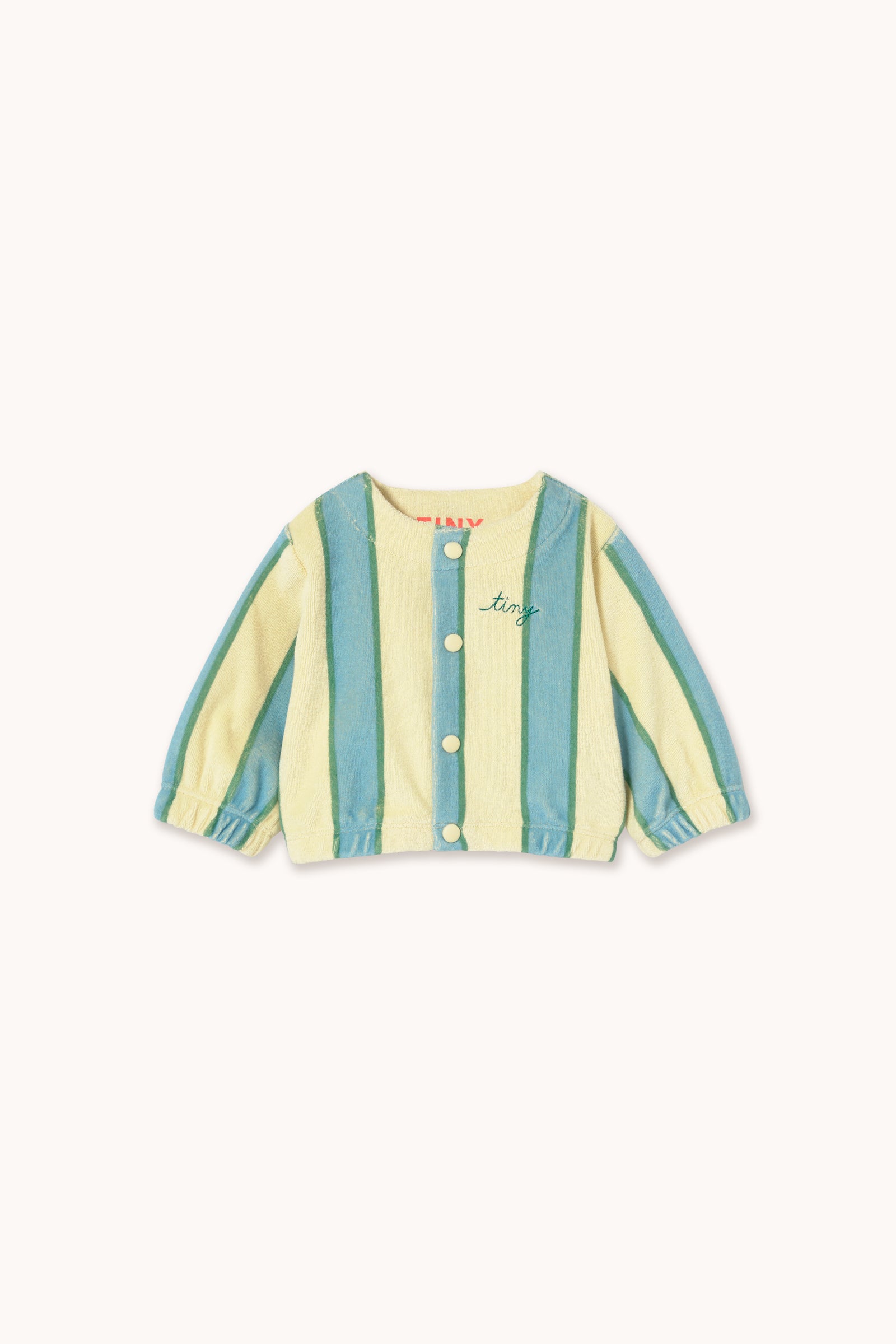 RETRO STRIPES TOWEL BABY JACKET dusty yellow
