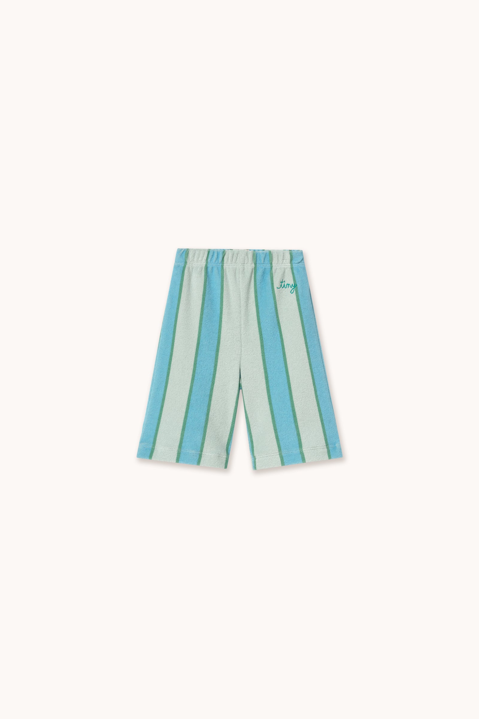 RETRO STRIPES BLUE TOWEL BABY PANT pale mint
