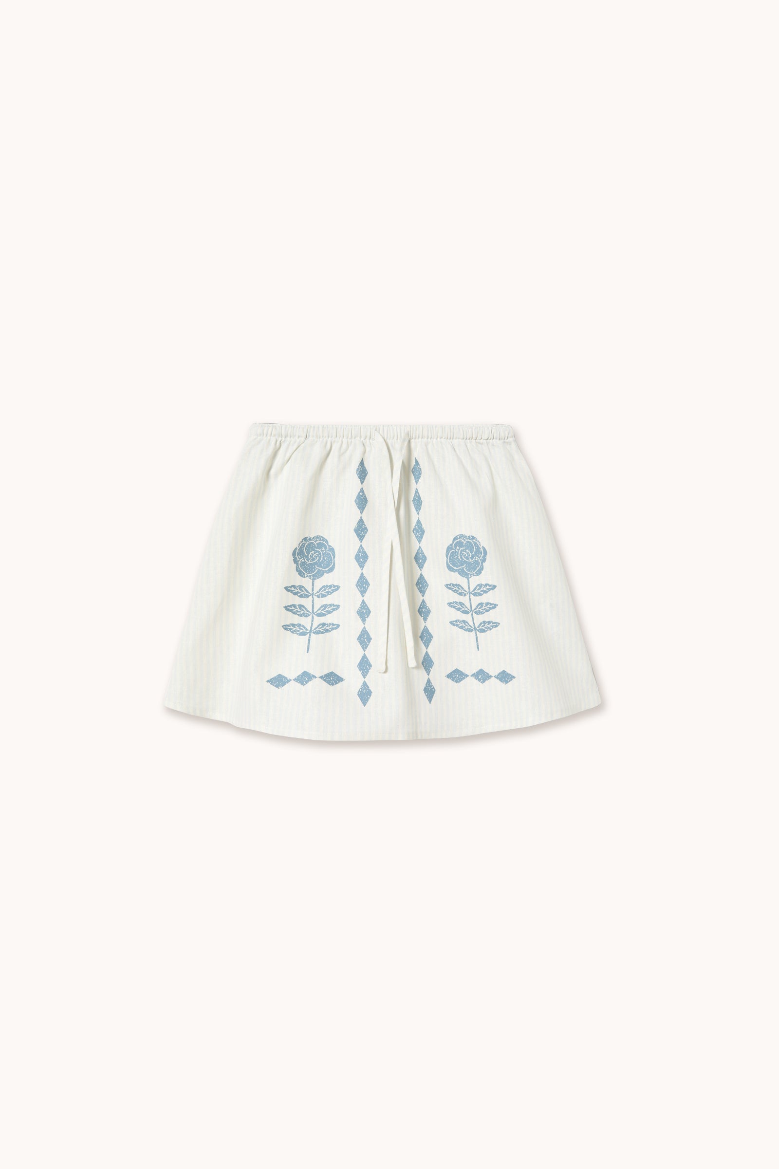 FLOWER PATTERN SKIRT ice blue