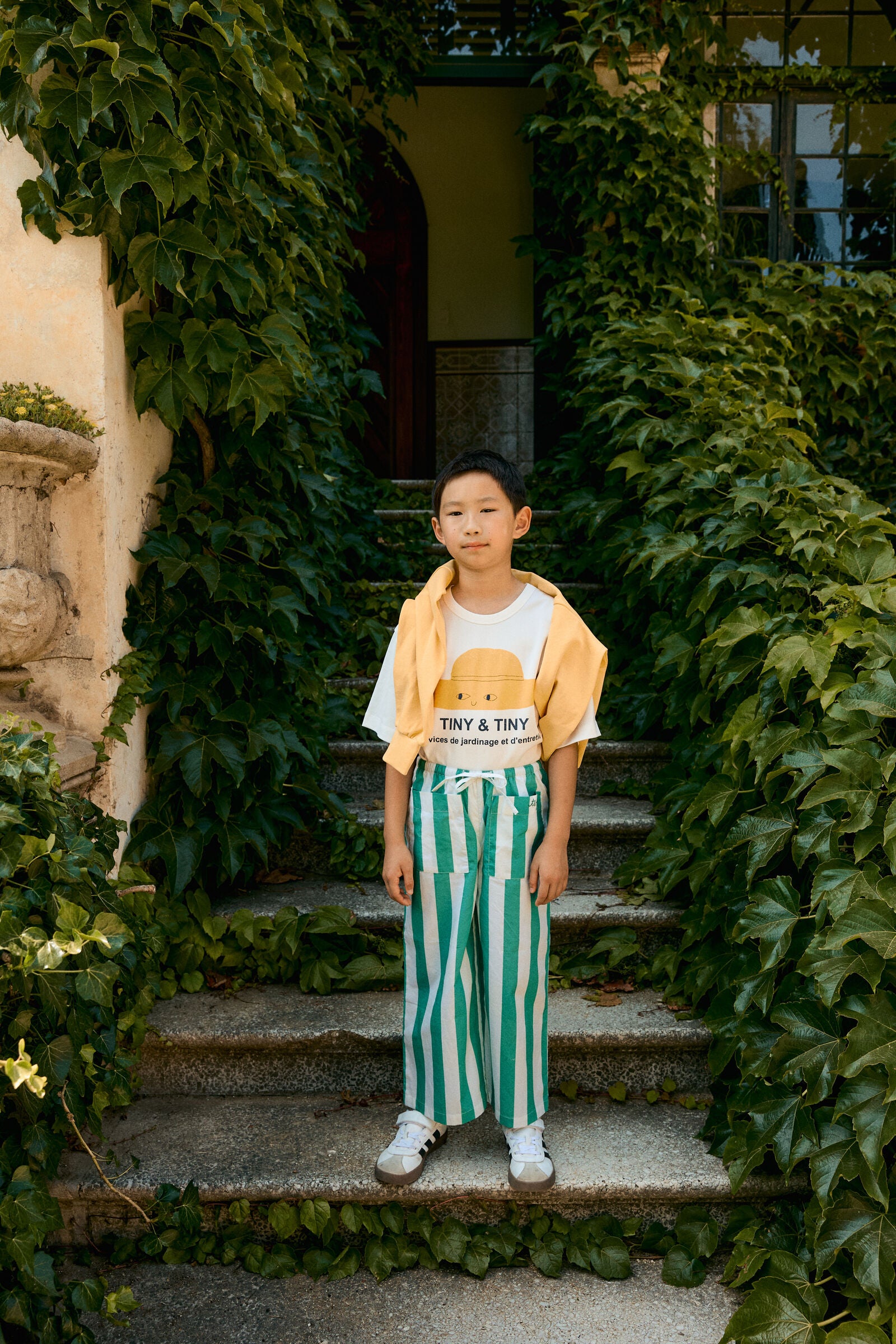 PANTALÓN CON BOLSILLOS RAYAS EMERALD emerald