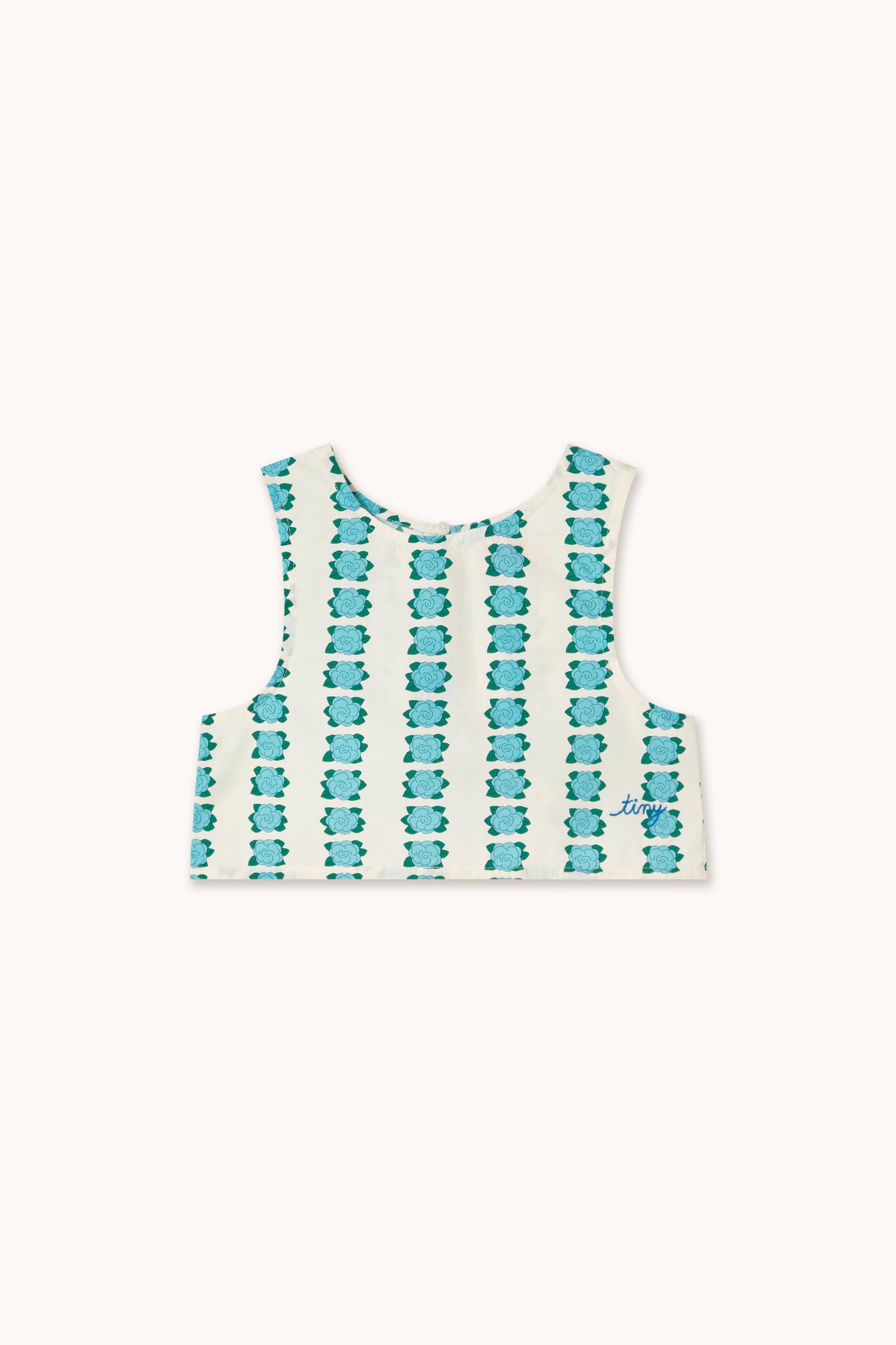 BLUE FLOWERS TOP off-white