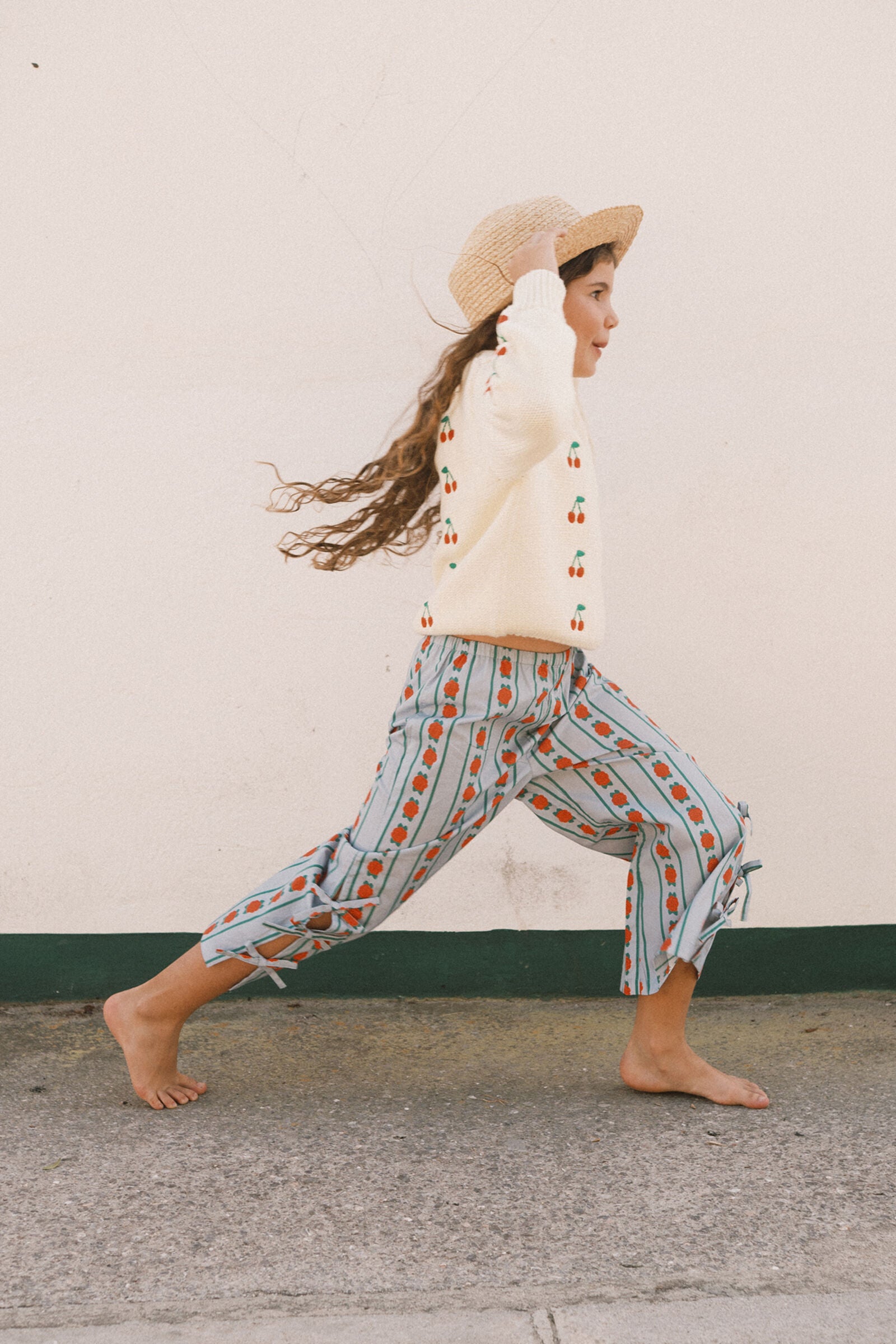PANTALÓN ROSE PATTERN washed blue
