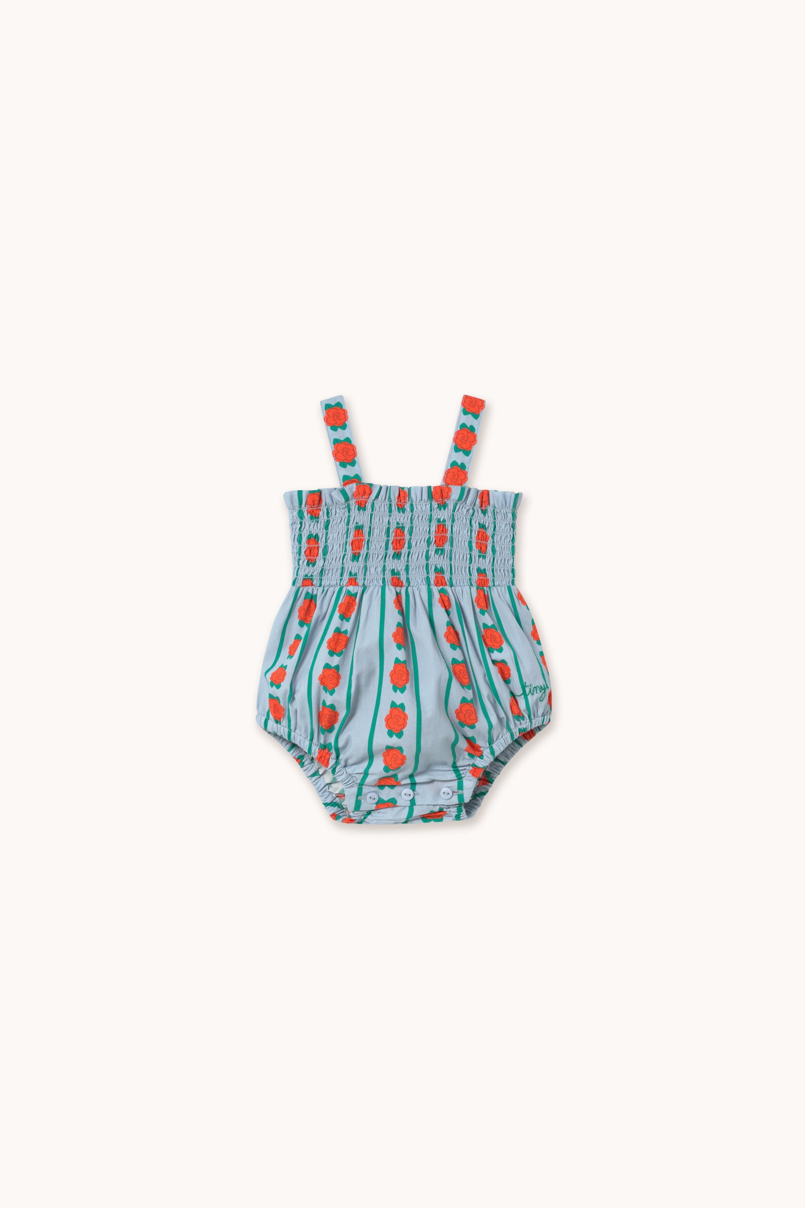 ROSE PATTERN BODY washed blue